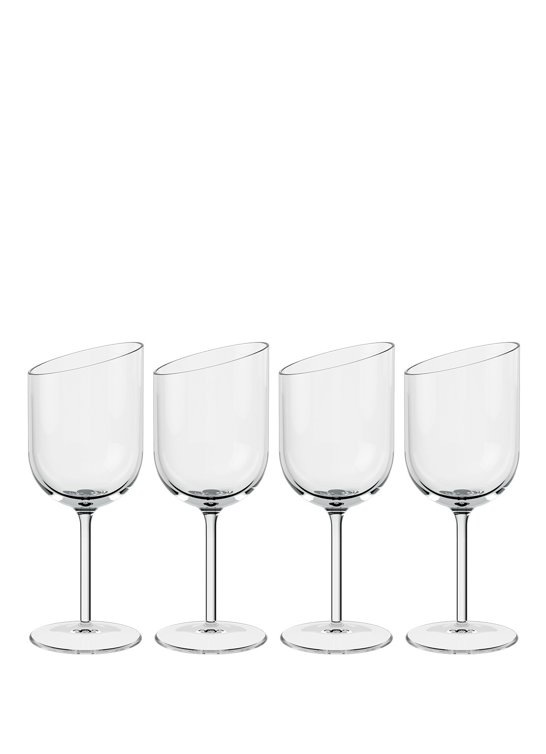 Villeroy & Boch NewMoon witte wijnglas 30 cl set van 4 - voorkant transparant
