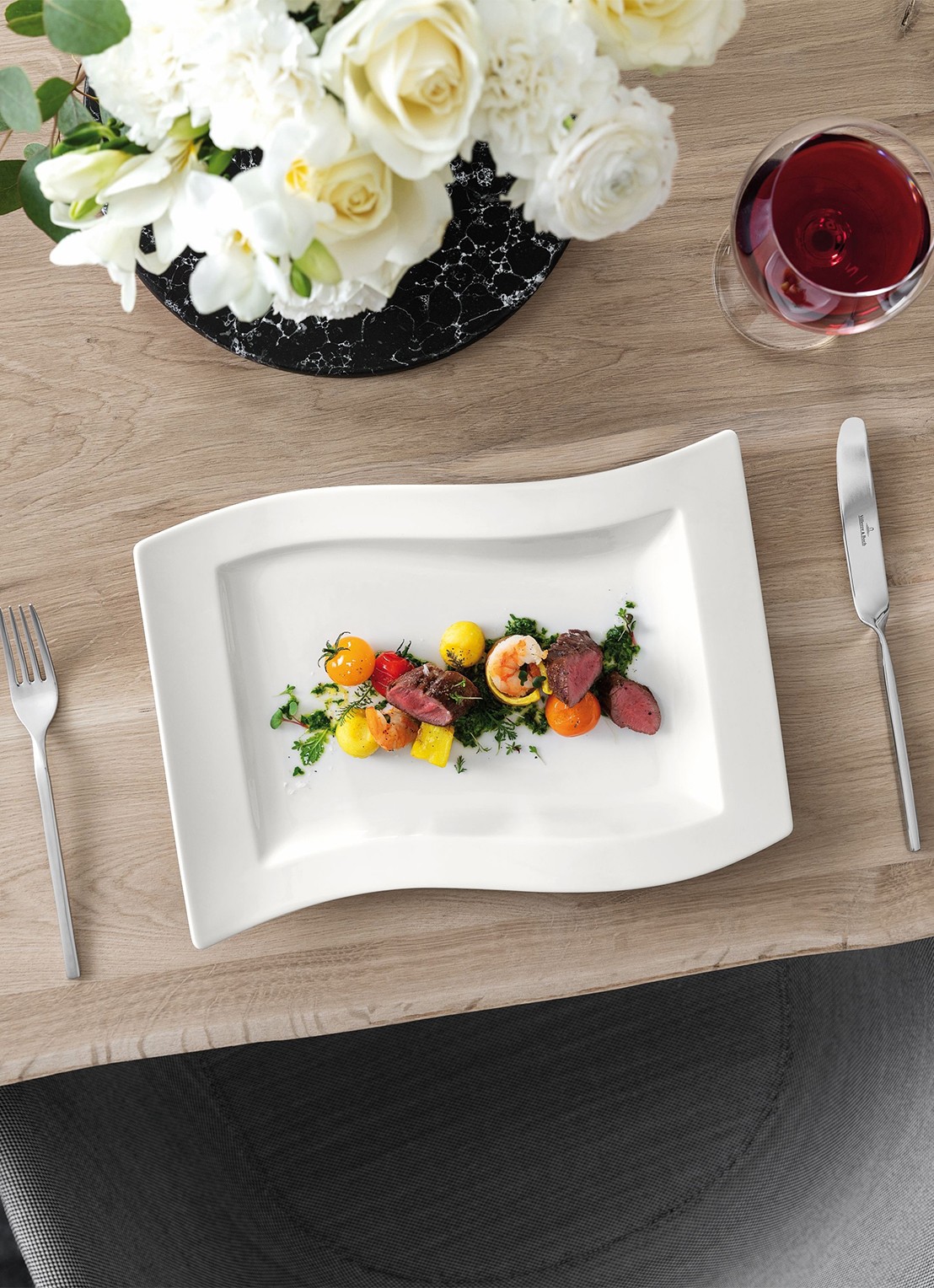 Villeroy & Boch NewWave dinerbord  25 cm - achterkant gebroken wit