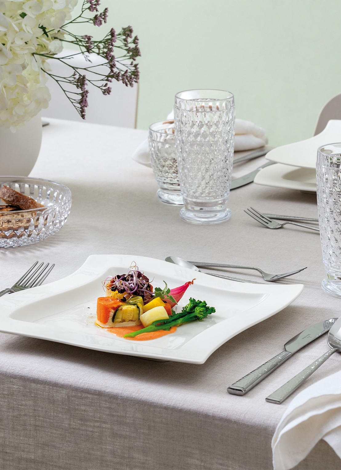 Villeroy & Boch NewWave dinerbord 27 cm - achterkant gebroken wit