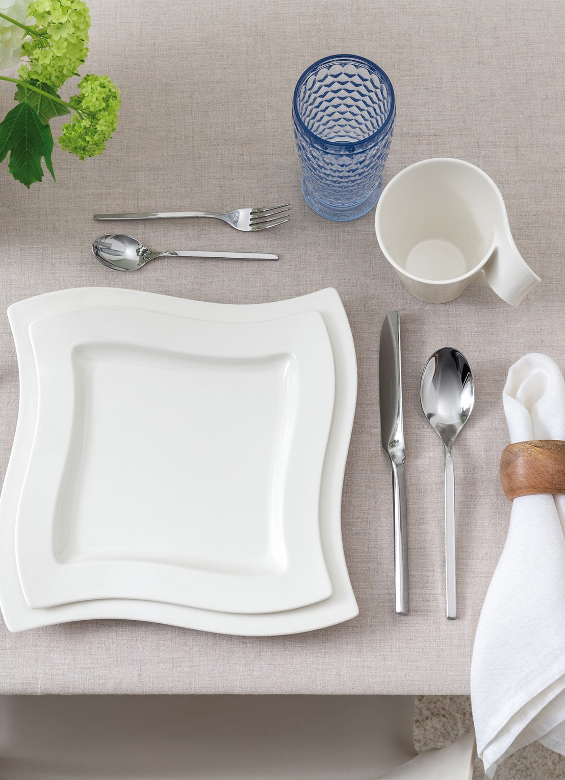 Villeroy & Boch NewWave dinerbord 27 cm - detail 5 gebroken wit