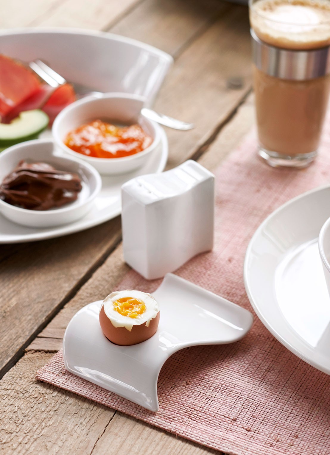 Villeroy & Boch NewWave eierdop 3 cm - voorkant gebroken wit