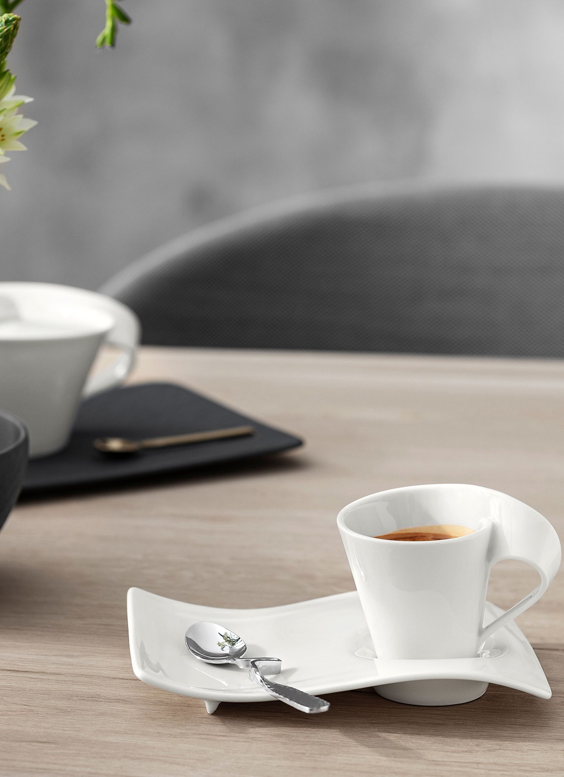 Villeroy & Boch NewWave espressokopje 8 cl - achterkant 4 gebroken wit