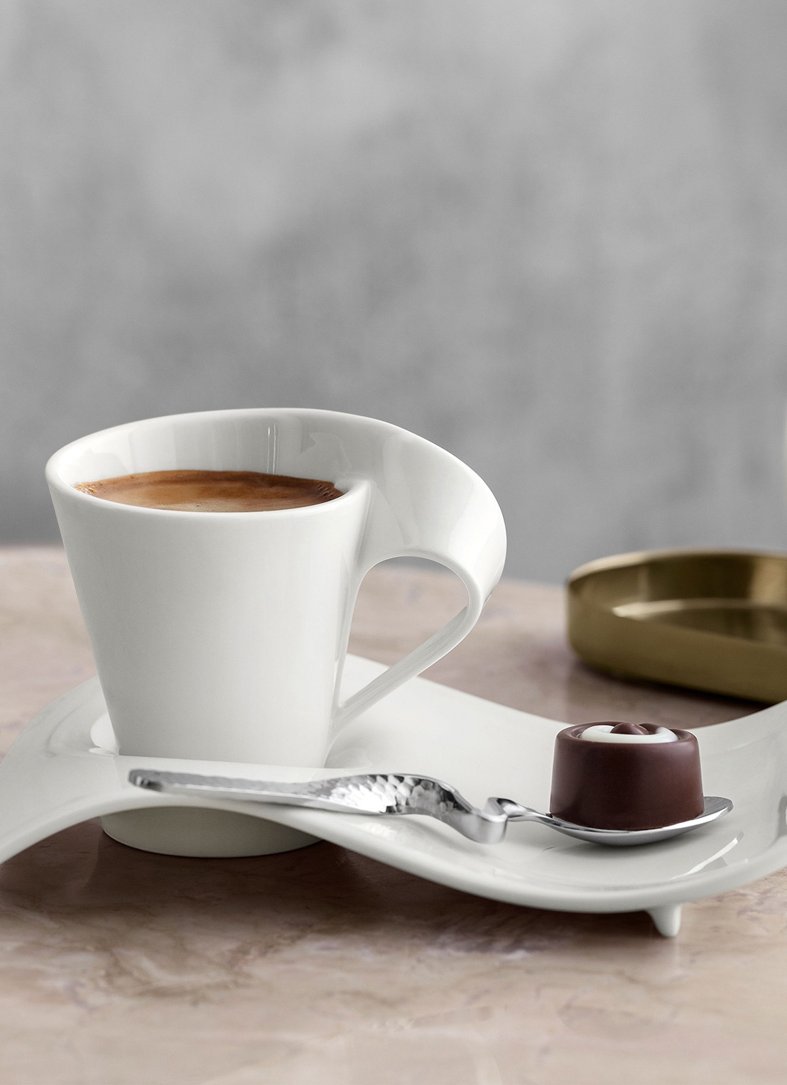 Villeroy & Boch NewWave espressokopje 8 cl - detail 5 gebroken wit