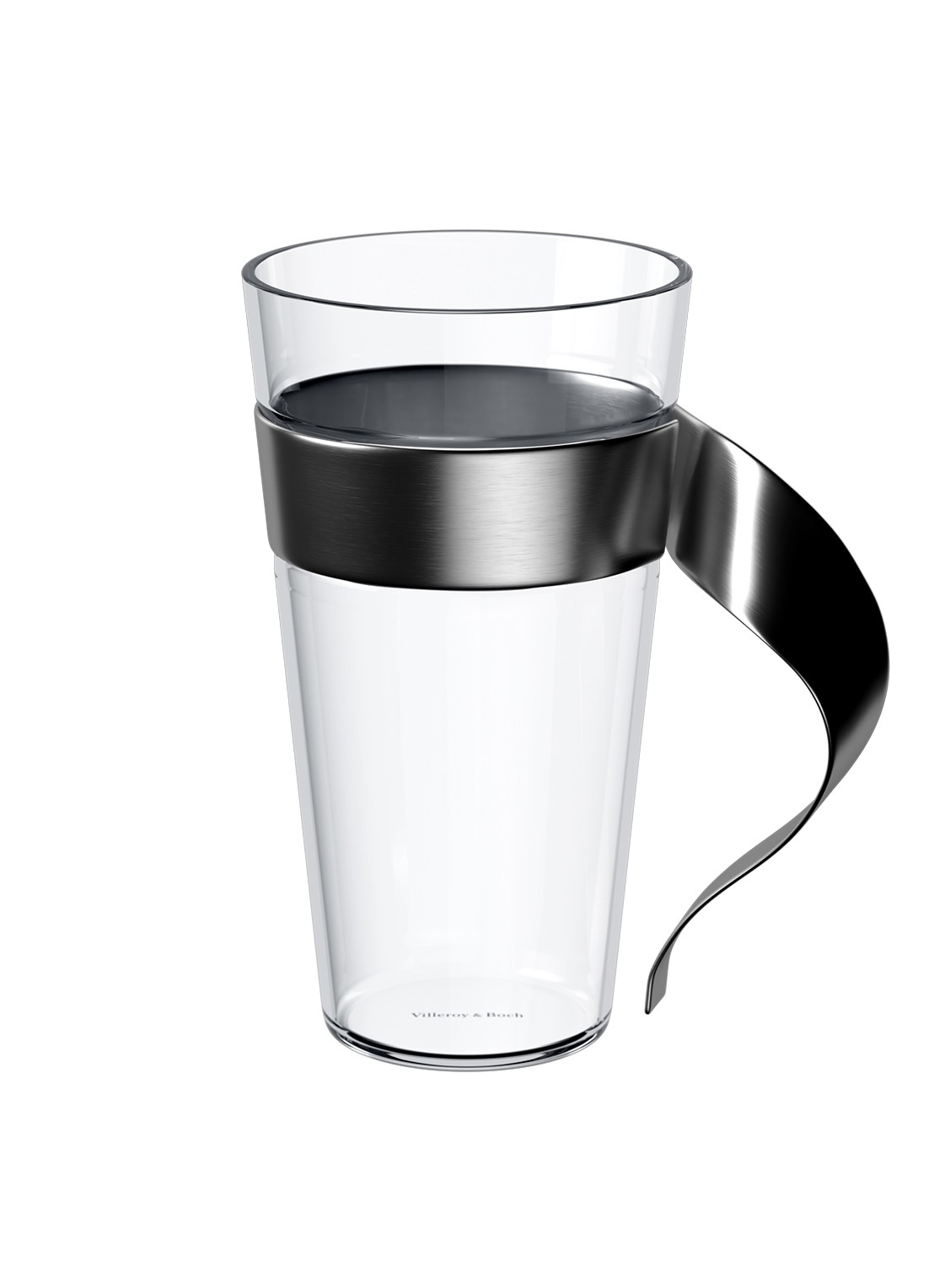 Villeroy & Boch NewWave latte macchiato glas - voorkant 2 zilver