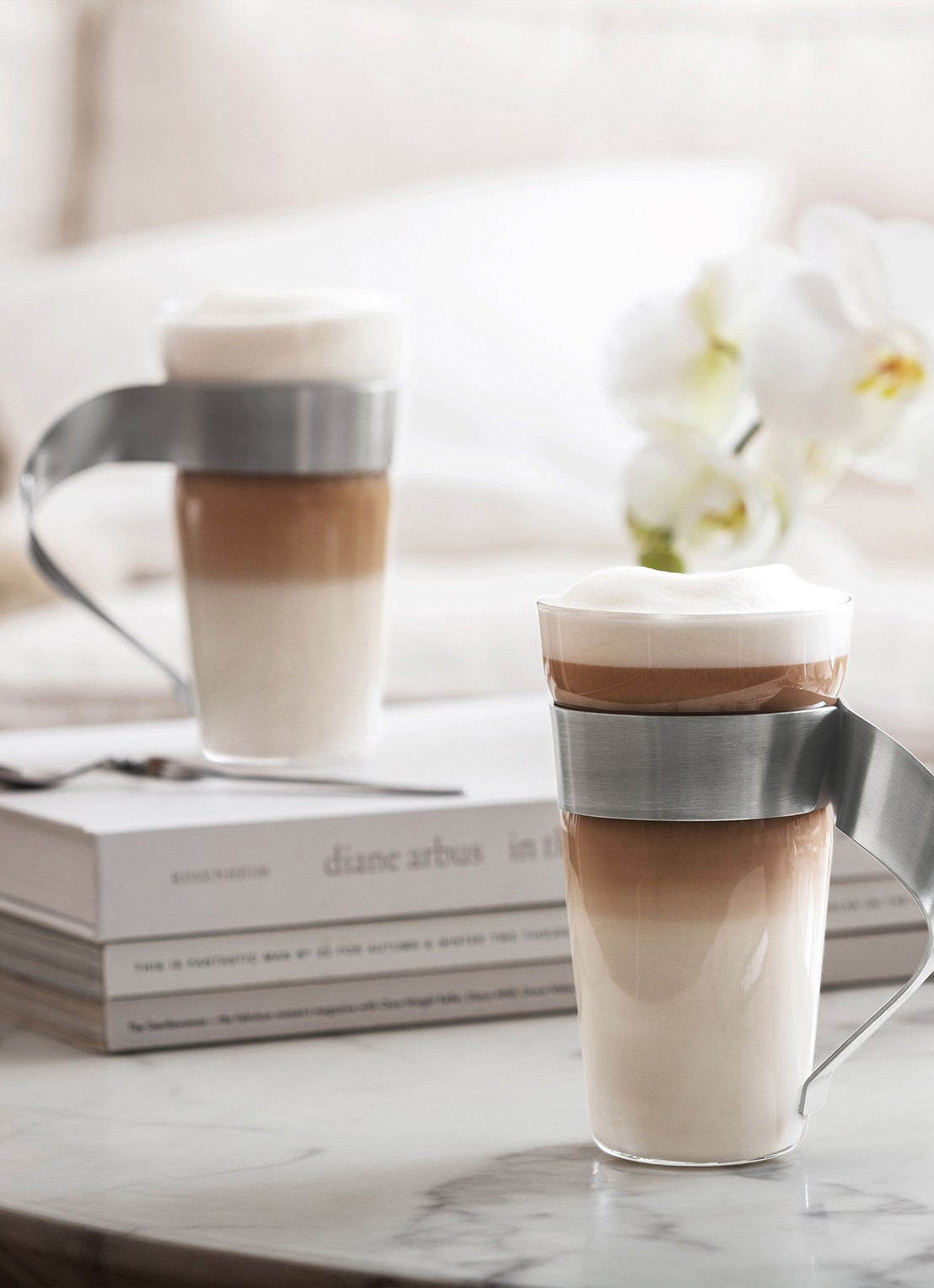 Villeroy & Boch NewWave latte macchiato glas - voorkant 3 zilver