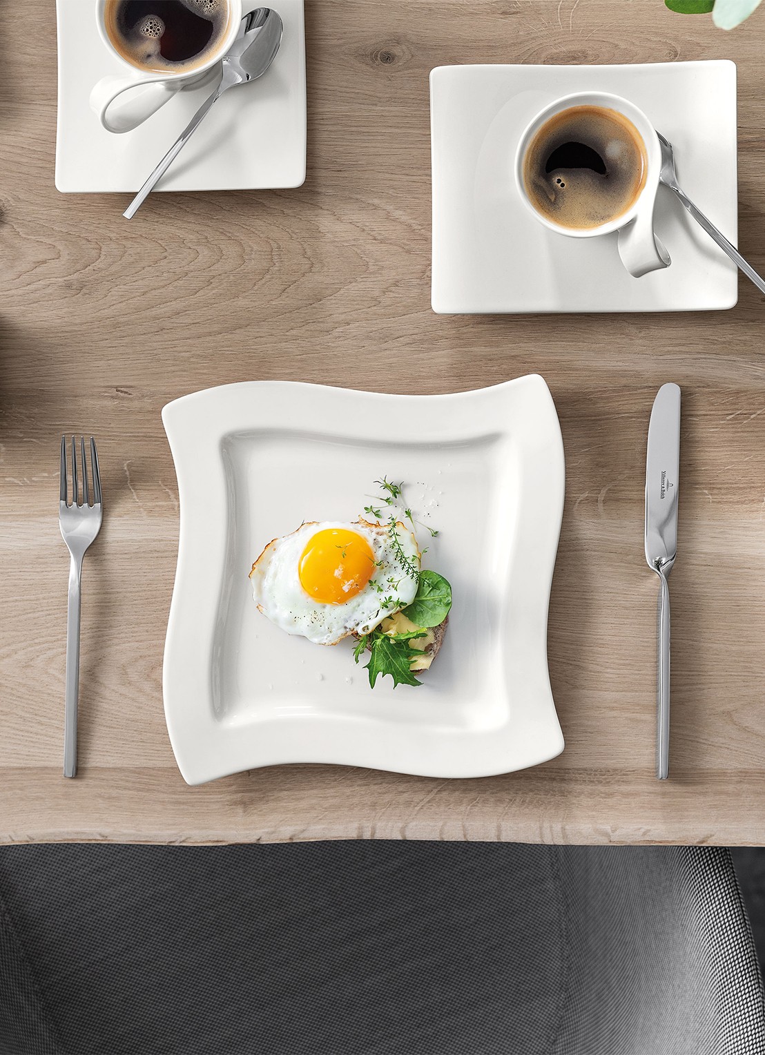 Villeroy & Boch NewWave ontbijtbord 20 cm - achterkant wit
