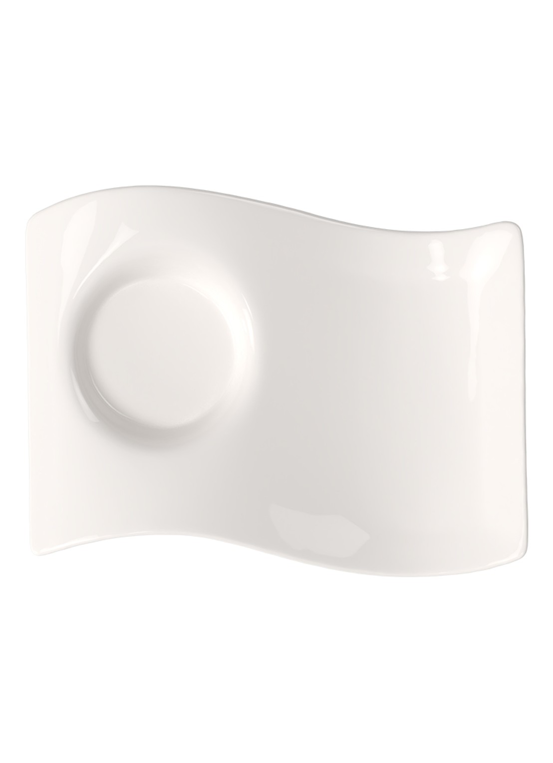 Villeroy & Boch NewWave partyschaal 20 cm - voorkant 4 gebroken wit