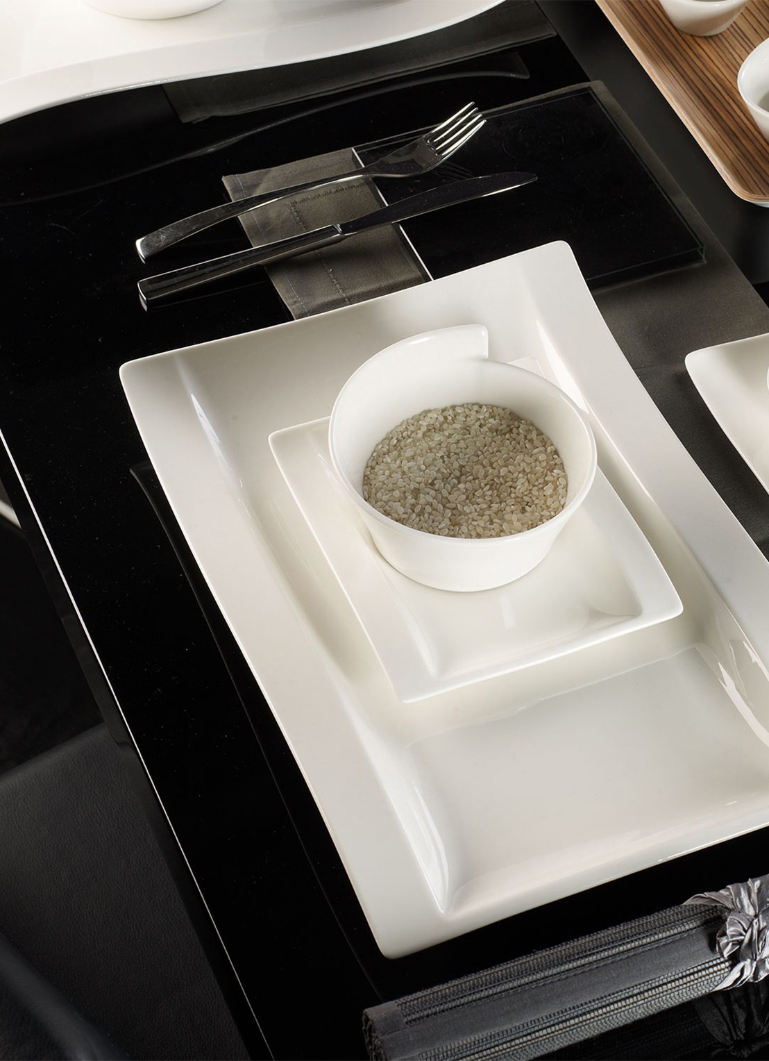 Villeroy & Boch NewWave serveerschaal 38 cm - detail 6 gebroken wit