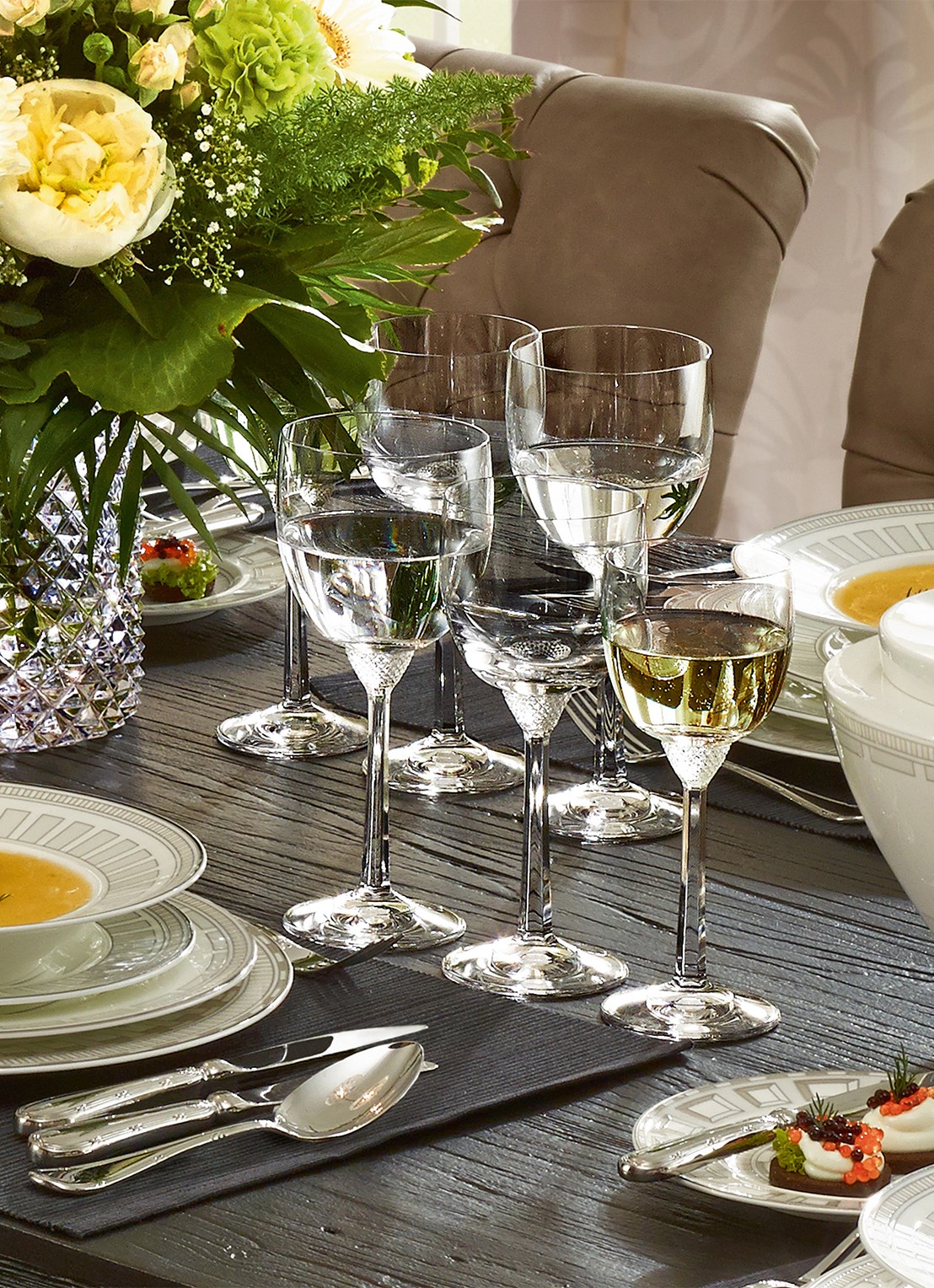 Villeroy & Boch Octavie witte wijnglas 23 cl - achterkant 4 transparant