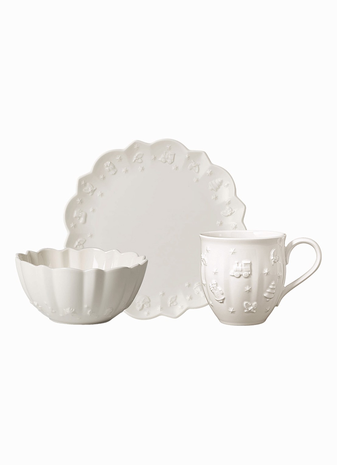 Villeroy & Boch Ontbijt serviesset 6-delig - voorkant gebroken wit