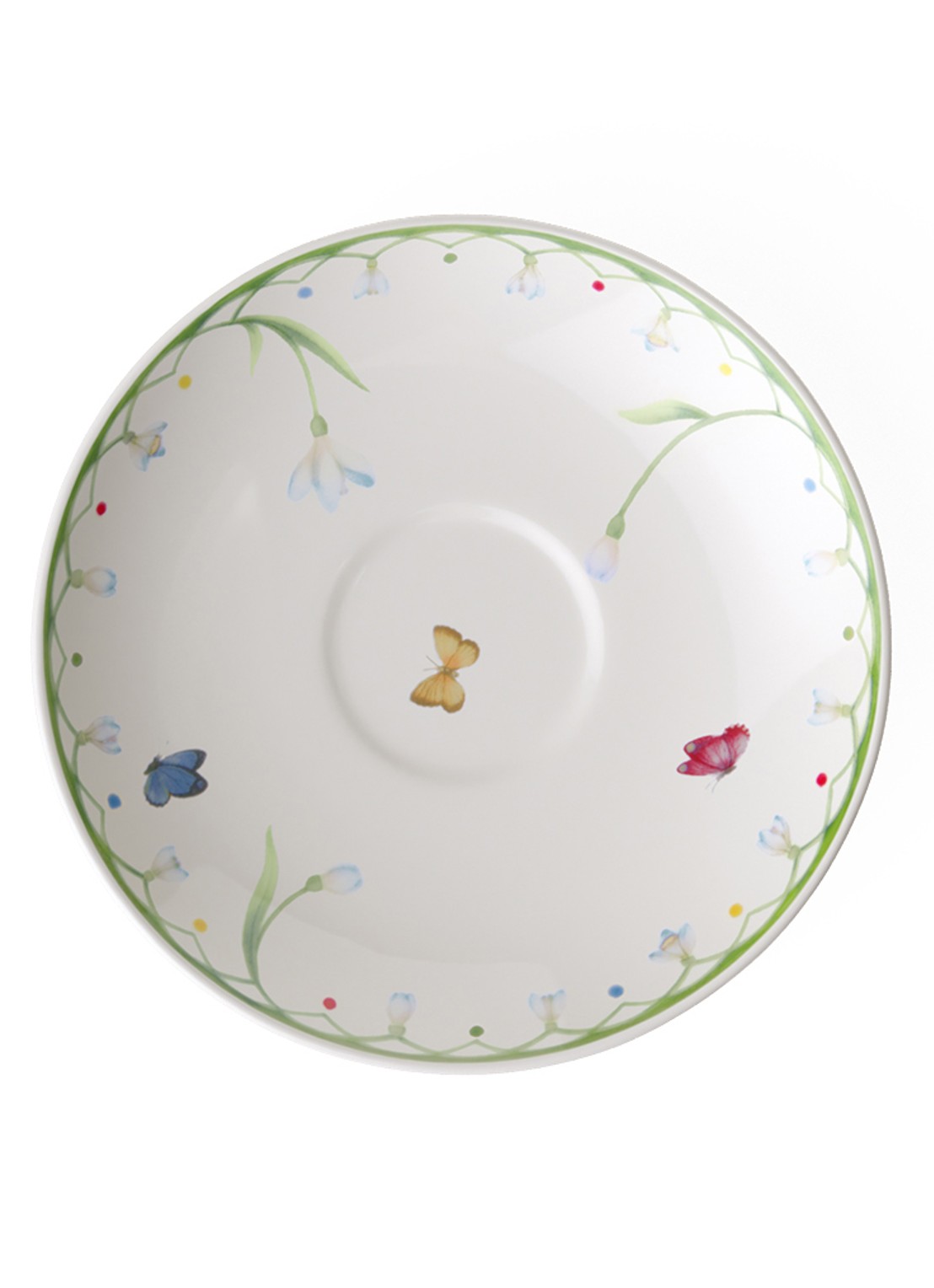 Villeroy & Boch Pasen Colourful Spring espresso-schotel - voorkant lindegroen