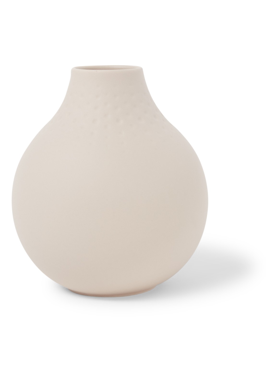 Villeroy & Boch Perle vaas 12 cm - voorkant zand