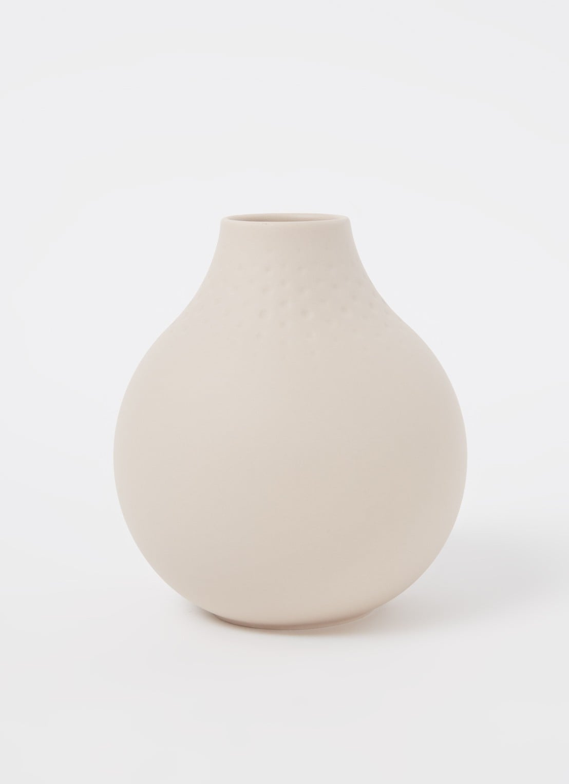 Villeroy & Boch Perle vaas 12 cm - voorkant 2 zand