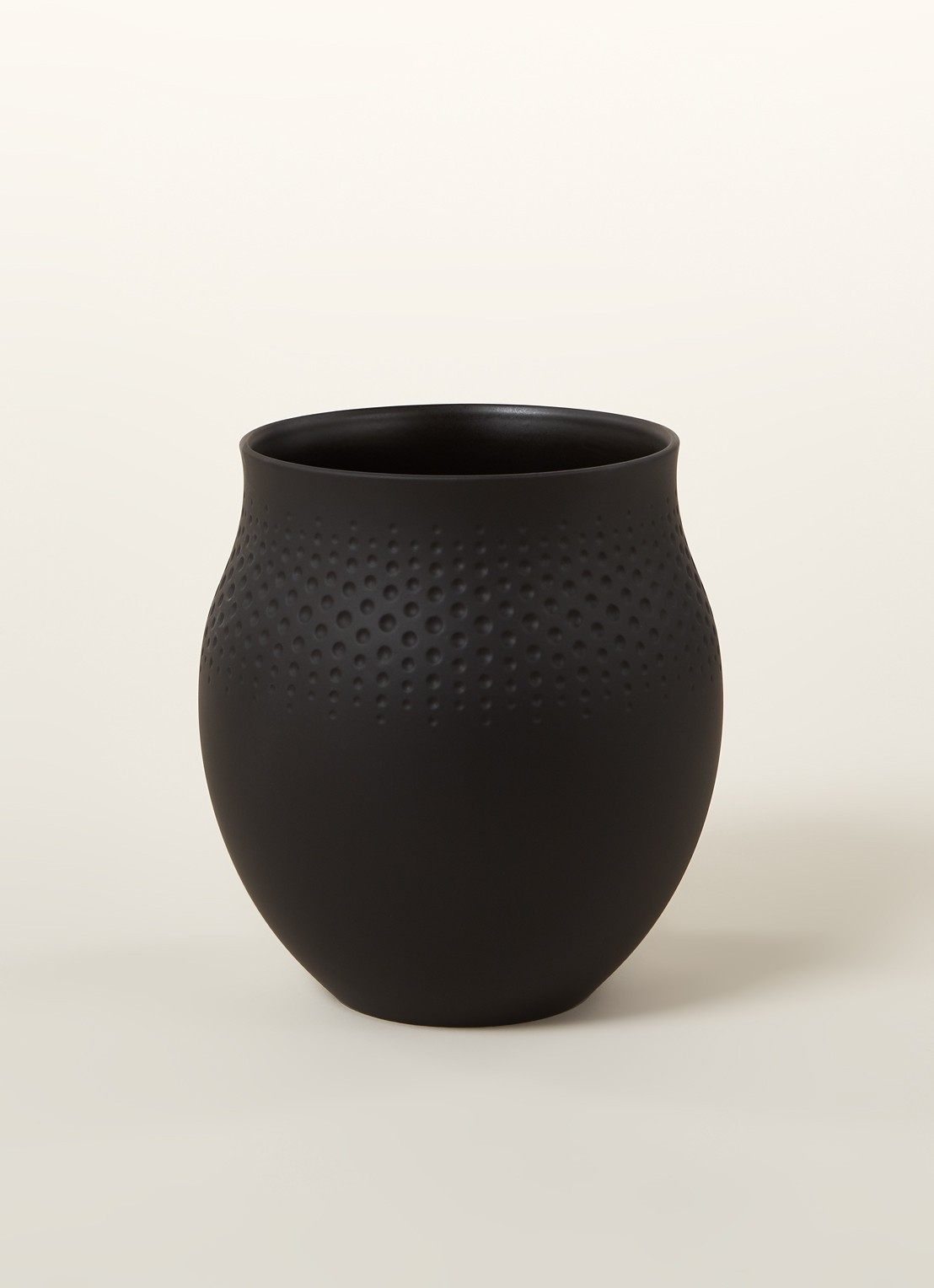 Villeroy & Boch Perle vaas 18 cm - voorkant 2 zwart