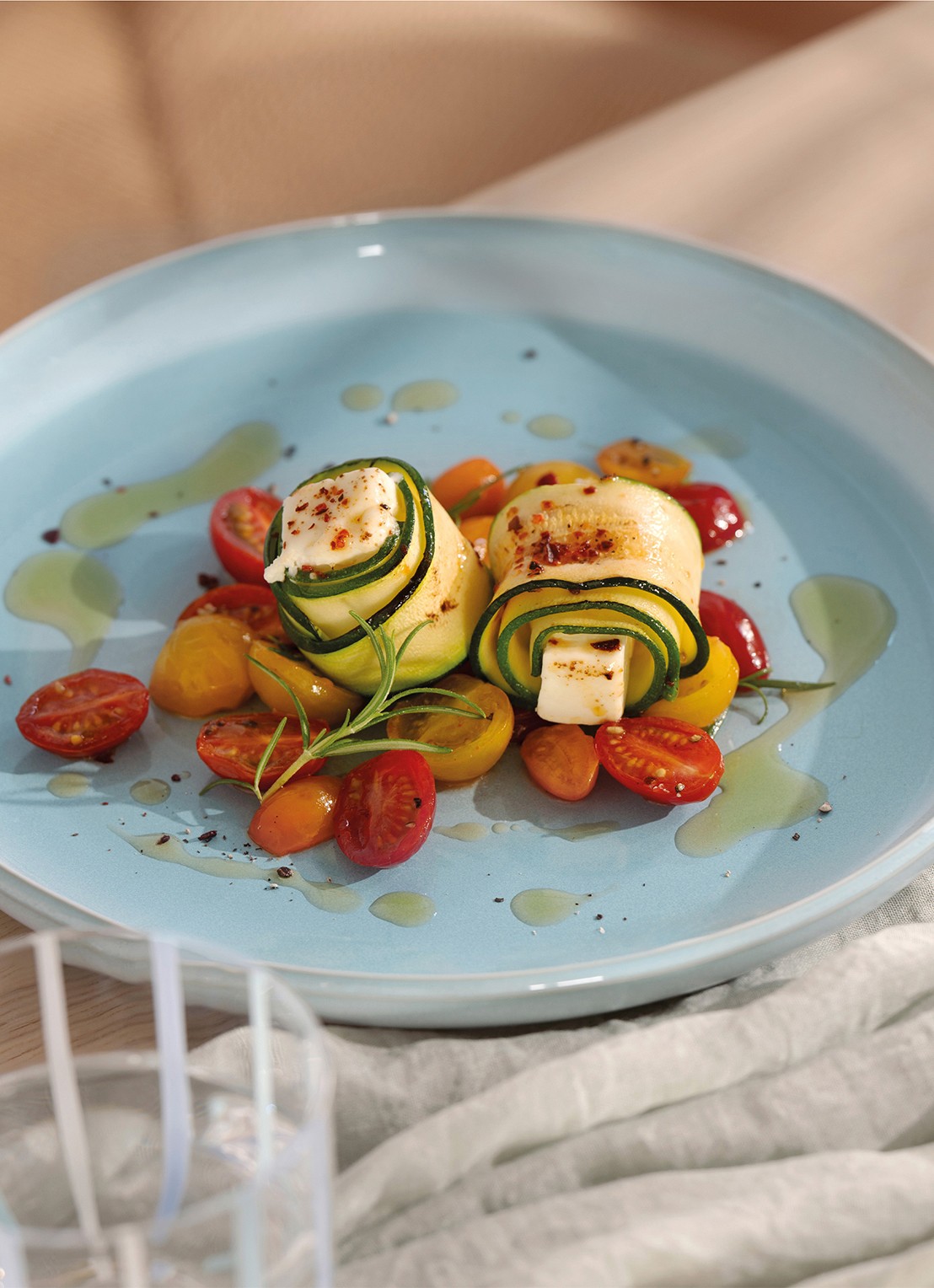 Villeroy & Boch Perlemor dinerbord 27 cm - achterkant aquablauw