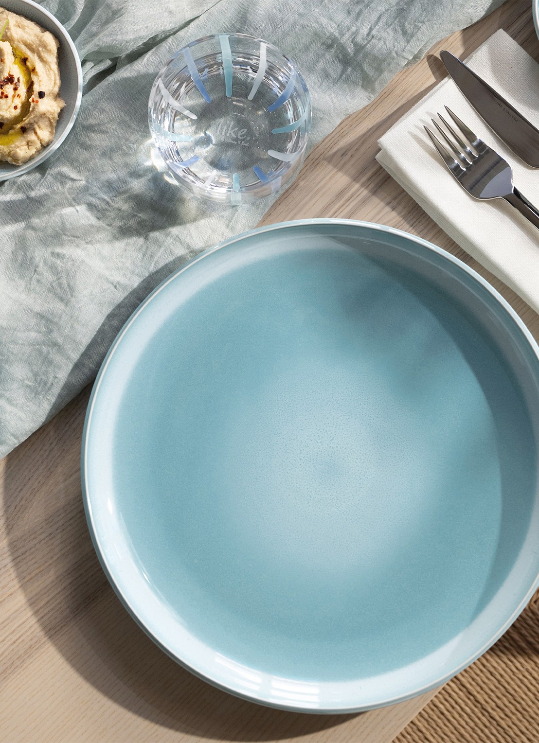 Villeroy & Boch Perlemor dinerbord 27 cm - voorkant 3 aquablauw