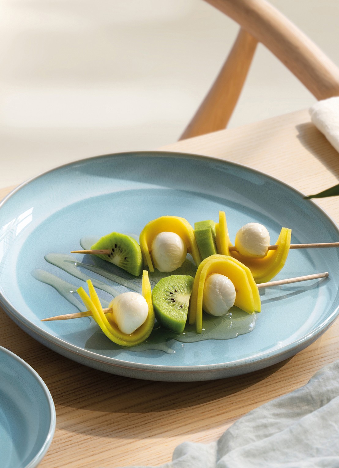 Villeroy & Boch Perlemor ontbijtbord 24 cm - voorkant 3 aquablauw