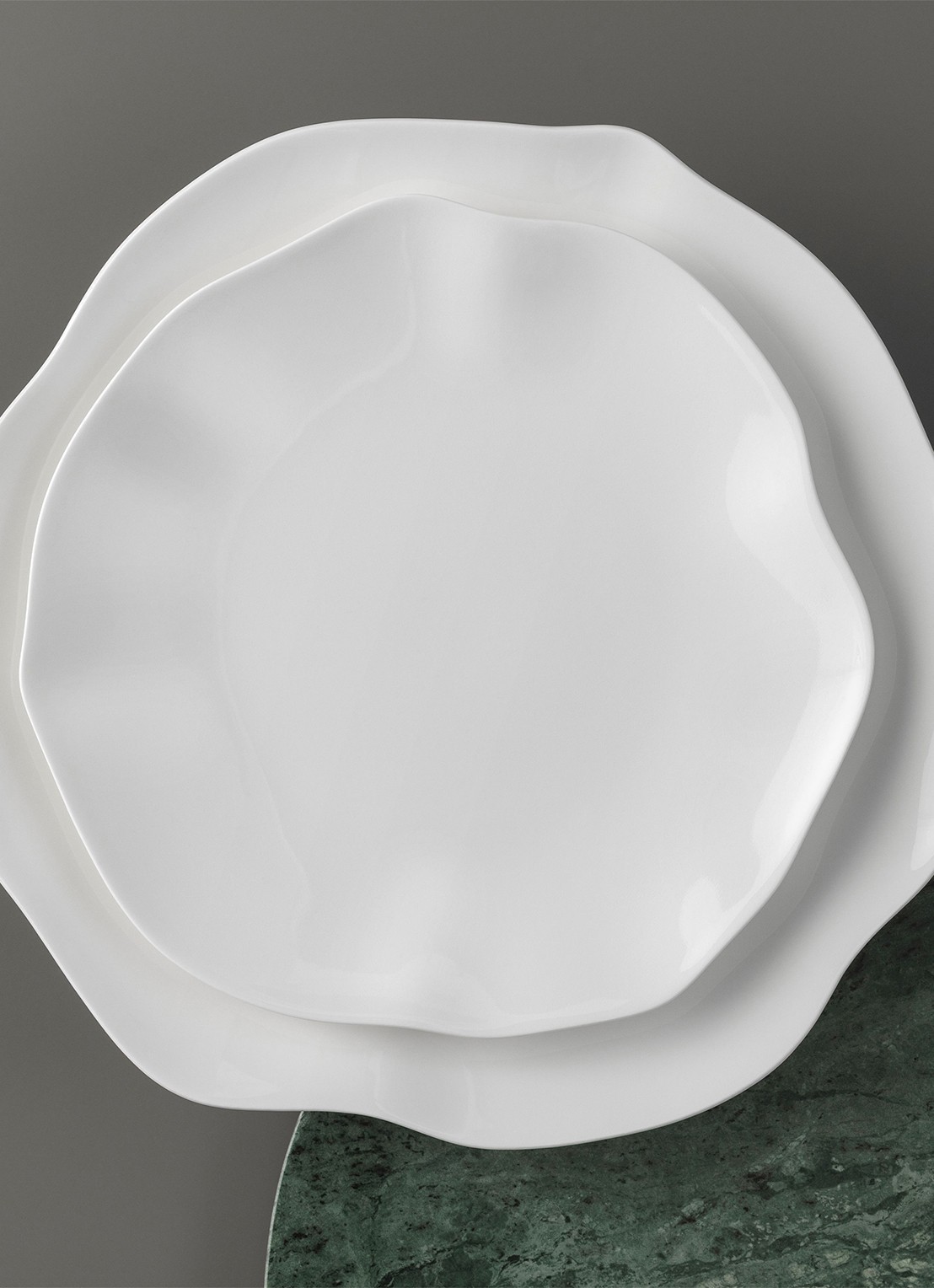 Villeroy & Boch Pura ontbijt-/ dessertbord 22 cm - voorkant 3 wit