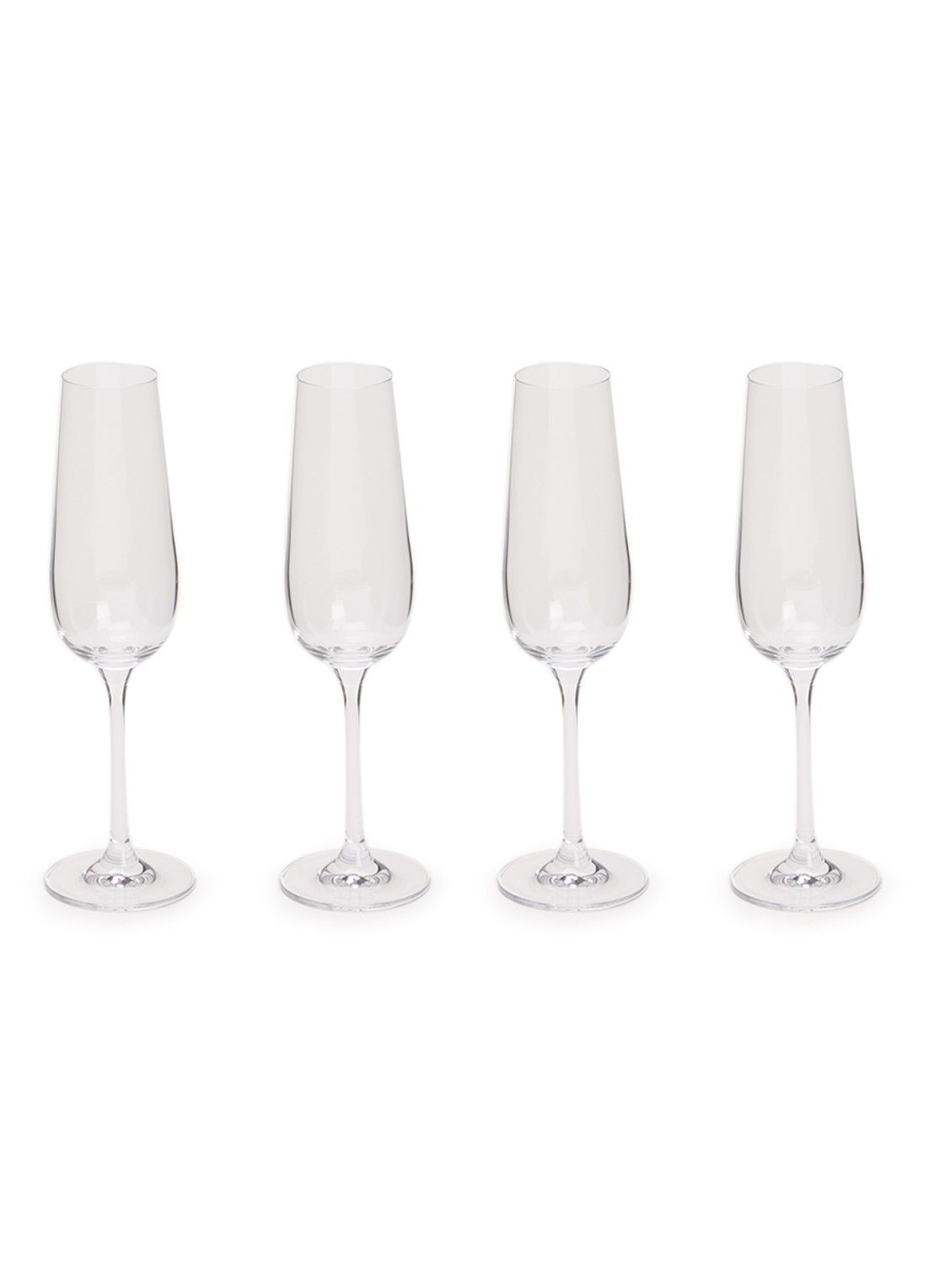 Villeroy & Boch Purismo champagne glas set van 4 - voorkant 2 transparant