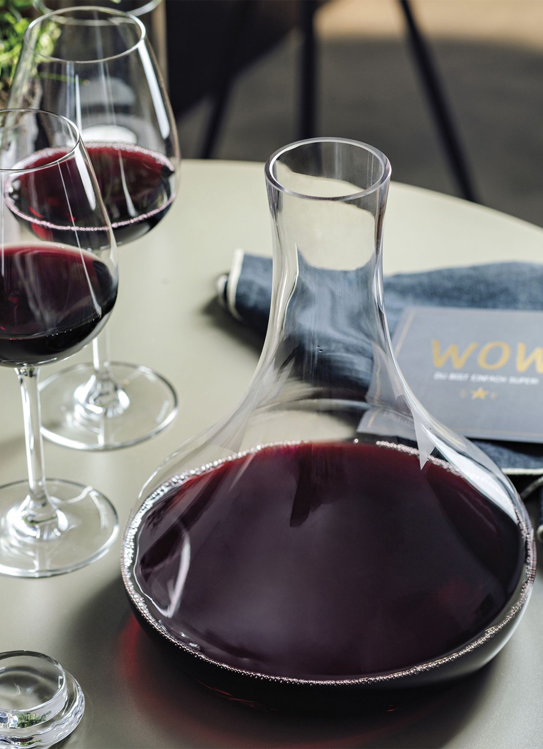 Villeroy & Boch Purismo decanteerkaraf  rode wijn 1 liter - achterkant transparant
