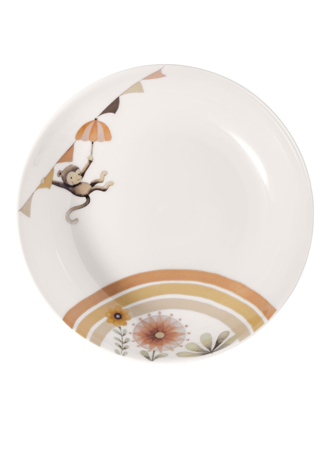 Villeroy & Boch Roar Like a Lion Diep kinderbord 18,5 cm - voorkant 2 gebroken wit