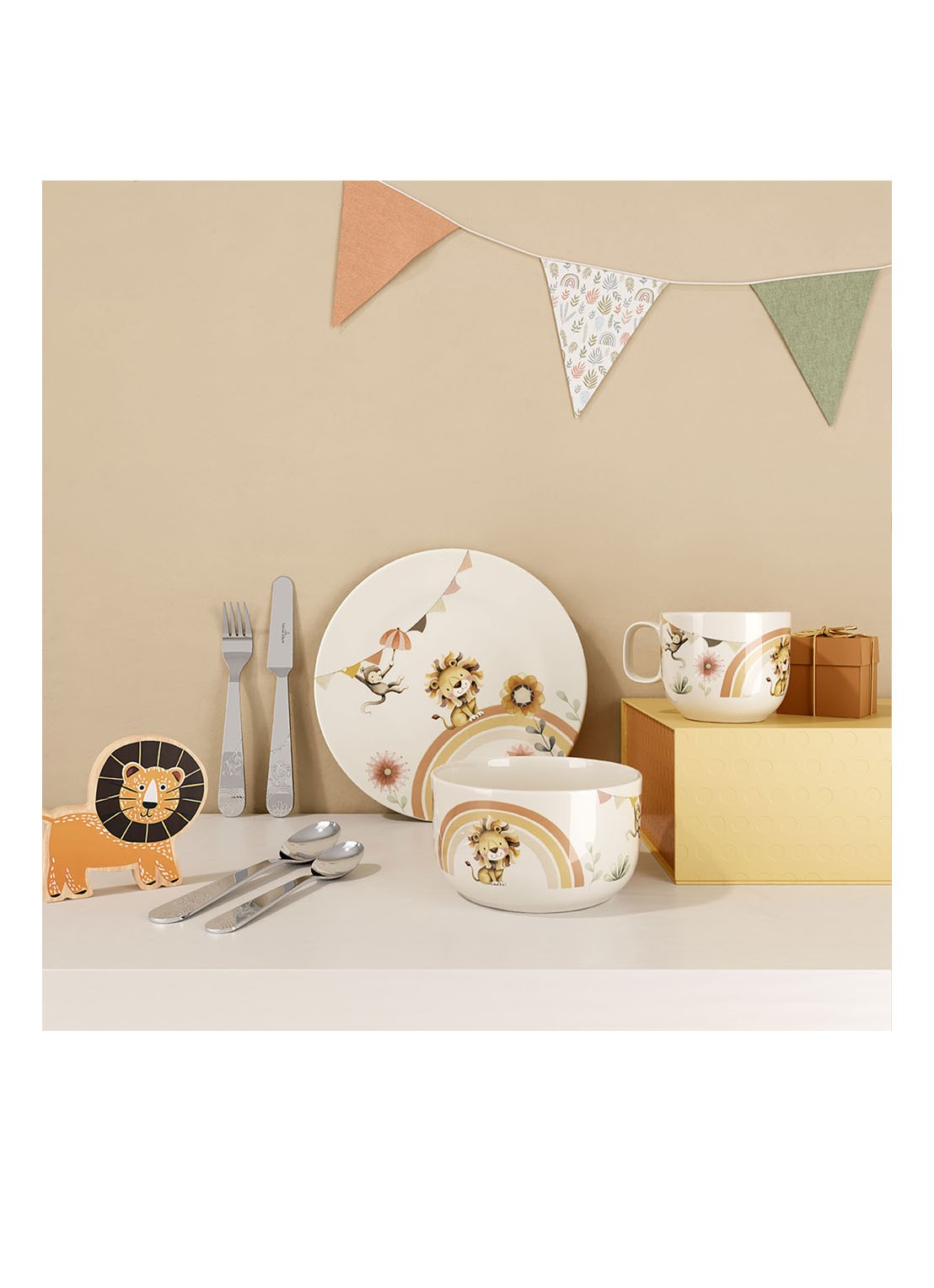 Villeroy & Boch Roar Like a Lion Kinderbestek 4-delig - detail 3 zilver