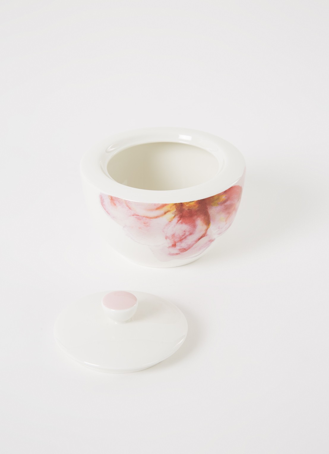 Villeroy & Boch Rose Garden suikerpot - voorkant 2 oudroze