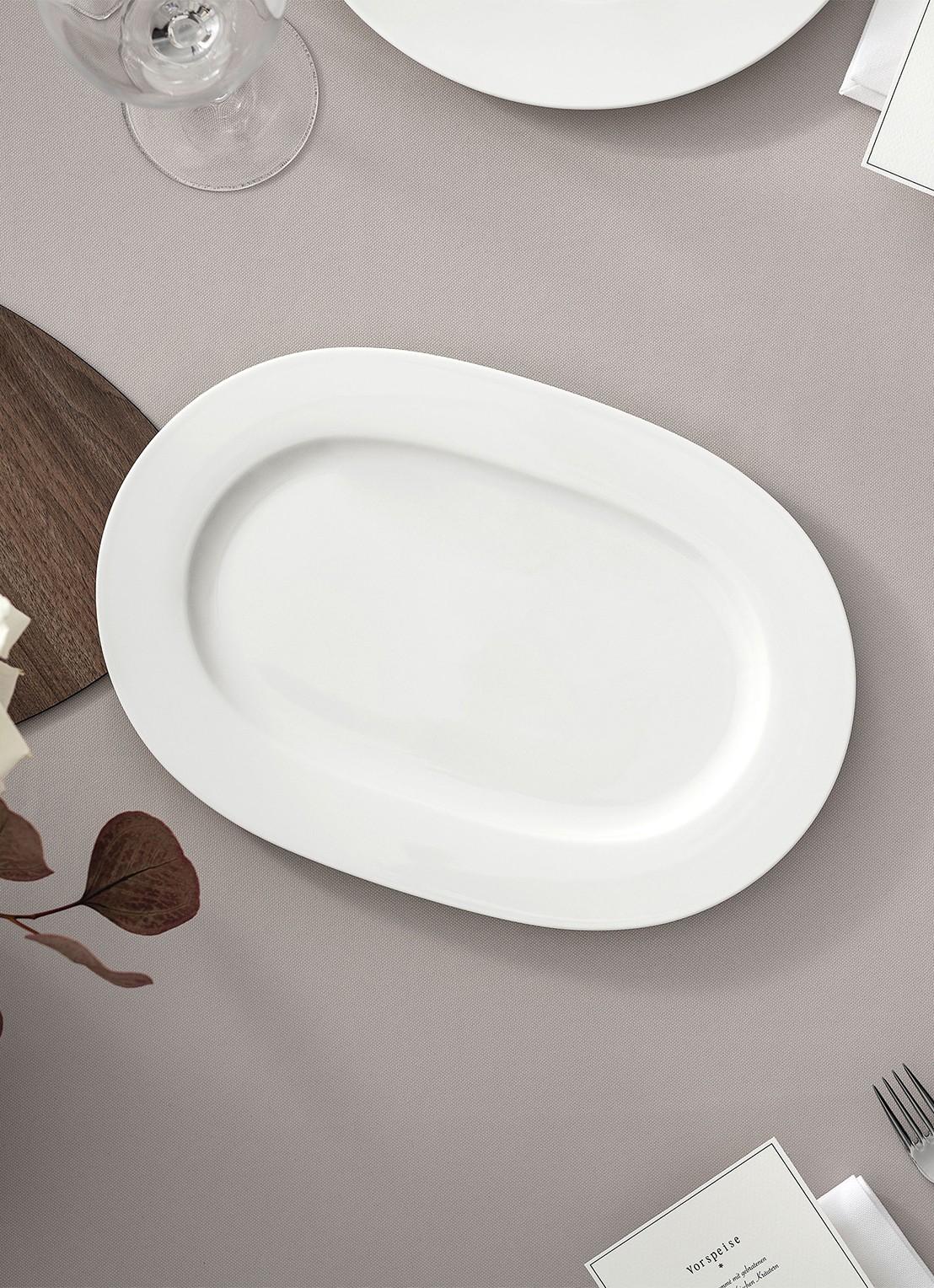 Villeroy & Boch Royal serveerschaal 34 cm  - voorkant 2 gebroken wit
