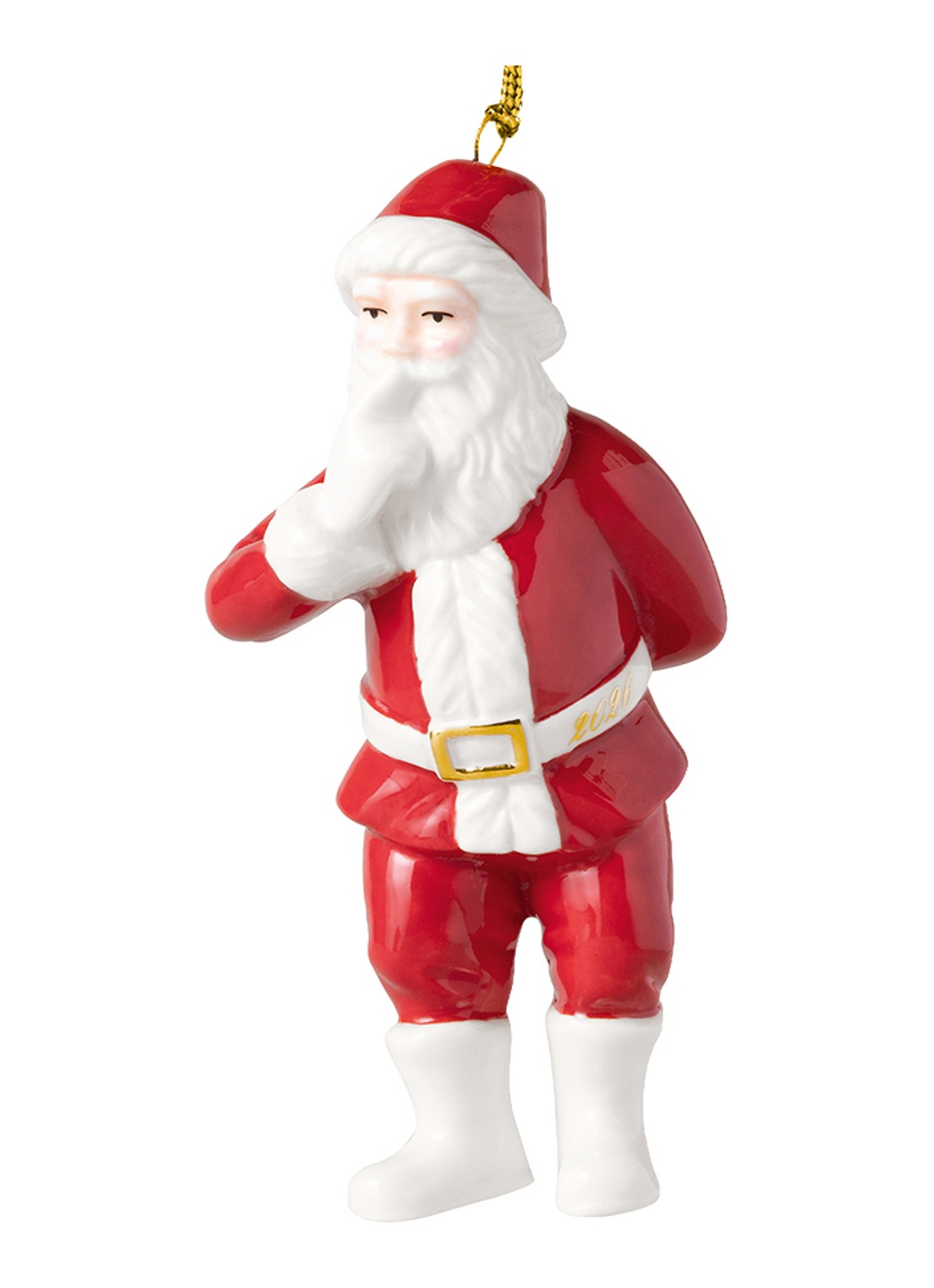 Villeroy & Boch Santa 2026 kersthanger 11 cm - voorkant rood