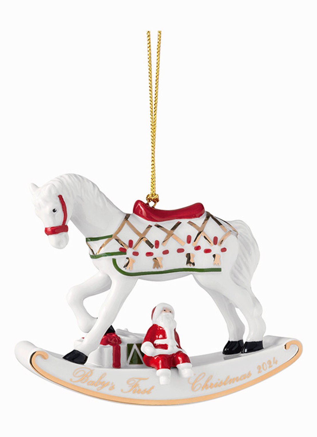 Villeroy & Boch Schommelpaard kersthanger 9 cm - voorkant multicolor