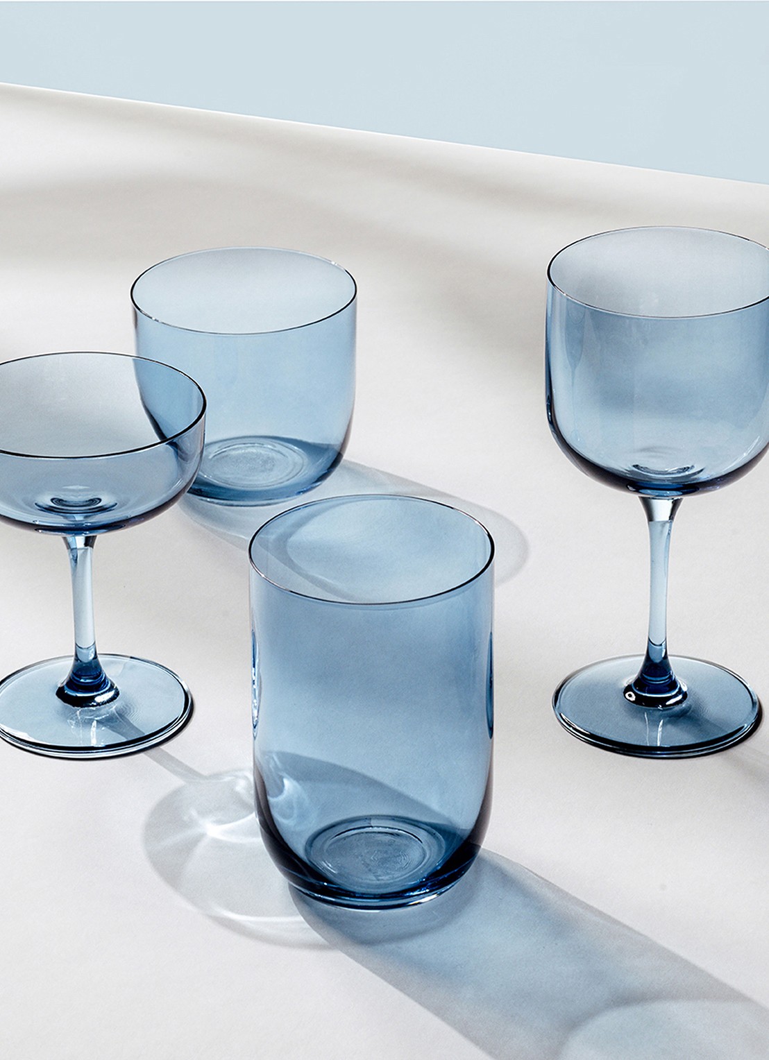 Villeroy & Boch Sektschale / Dessertschale, Se - achterkant lichtblauw