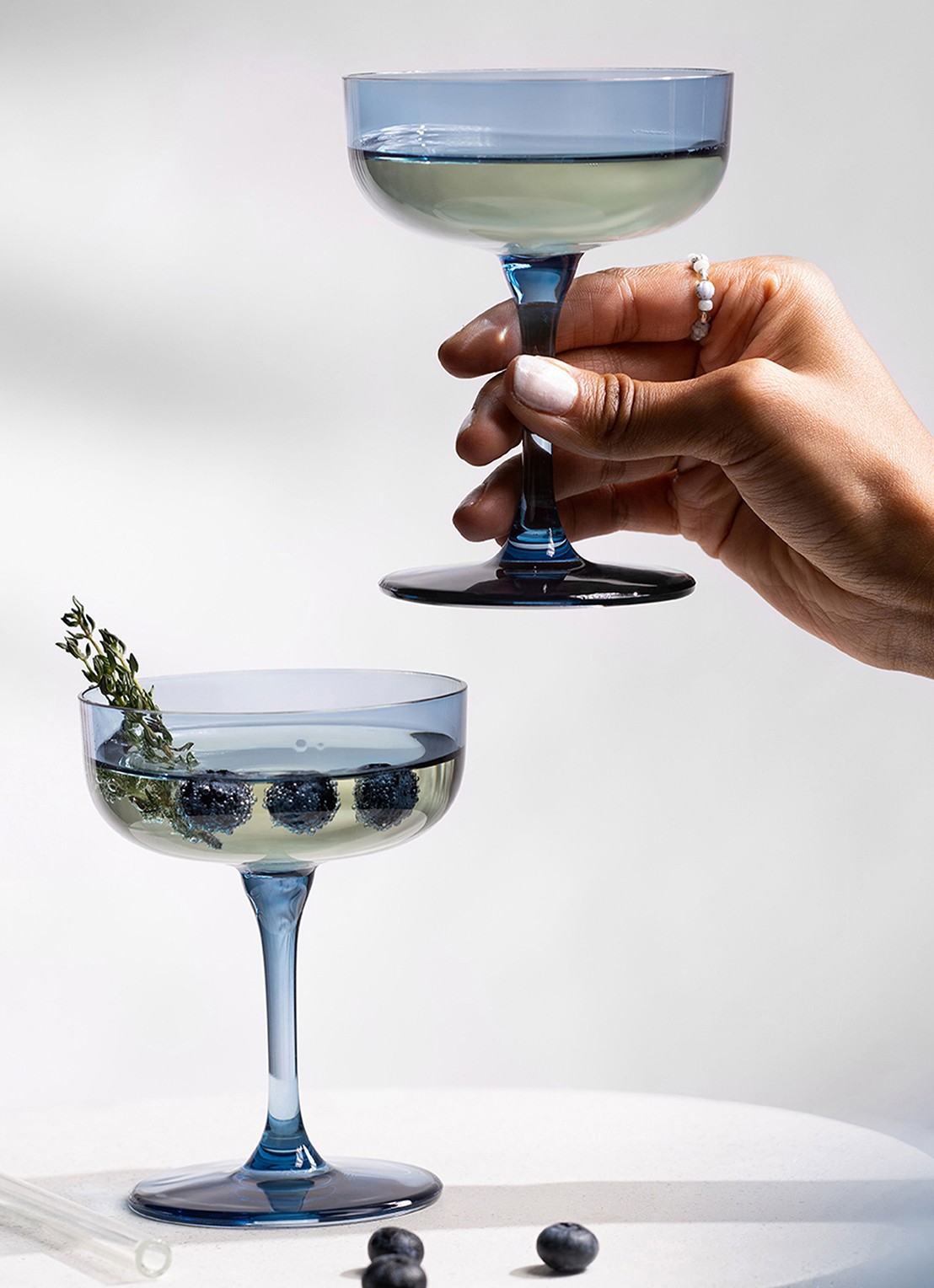 Villeroy & Boch Sektschale / Dessertschale, Se - voorkant 4 lichtblauw