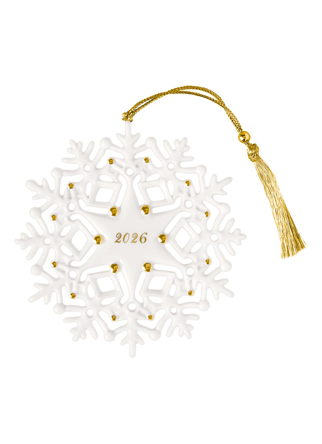 Villeroy & Boch Sneeuwvlok 2026 kersthanger 11 cm - voorkant 3 wit