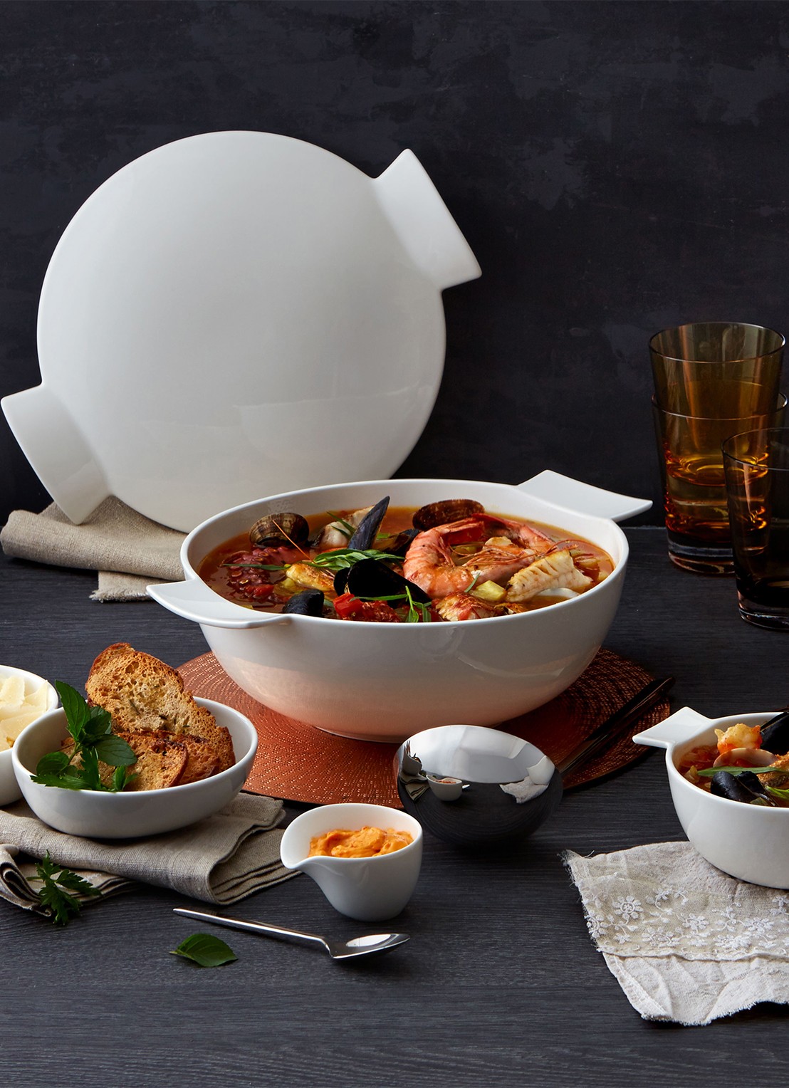 Villeroy & Boch Soup Passion terrine met deksel 31 cm - detail 3 gebroken wit