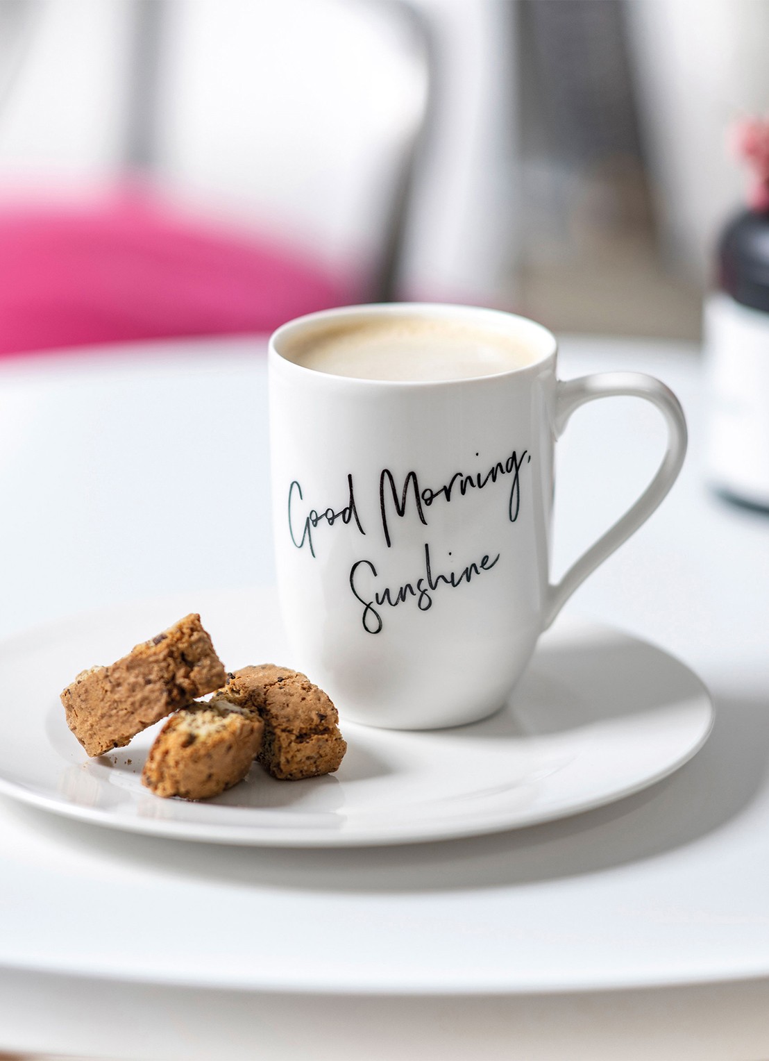 Villeroy & Boch Statement Good Morning Sunshine kopje 34 cl - voorkant 3 gebroken wit