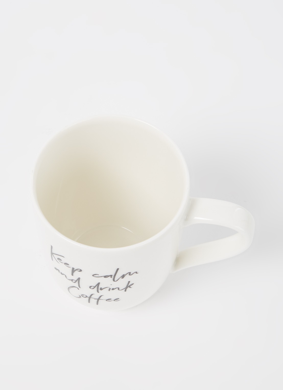 Villeroy & Boch Statement Keep Calm And Drink Coffee kopje 34 cl - detail 3 gebroken wit