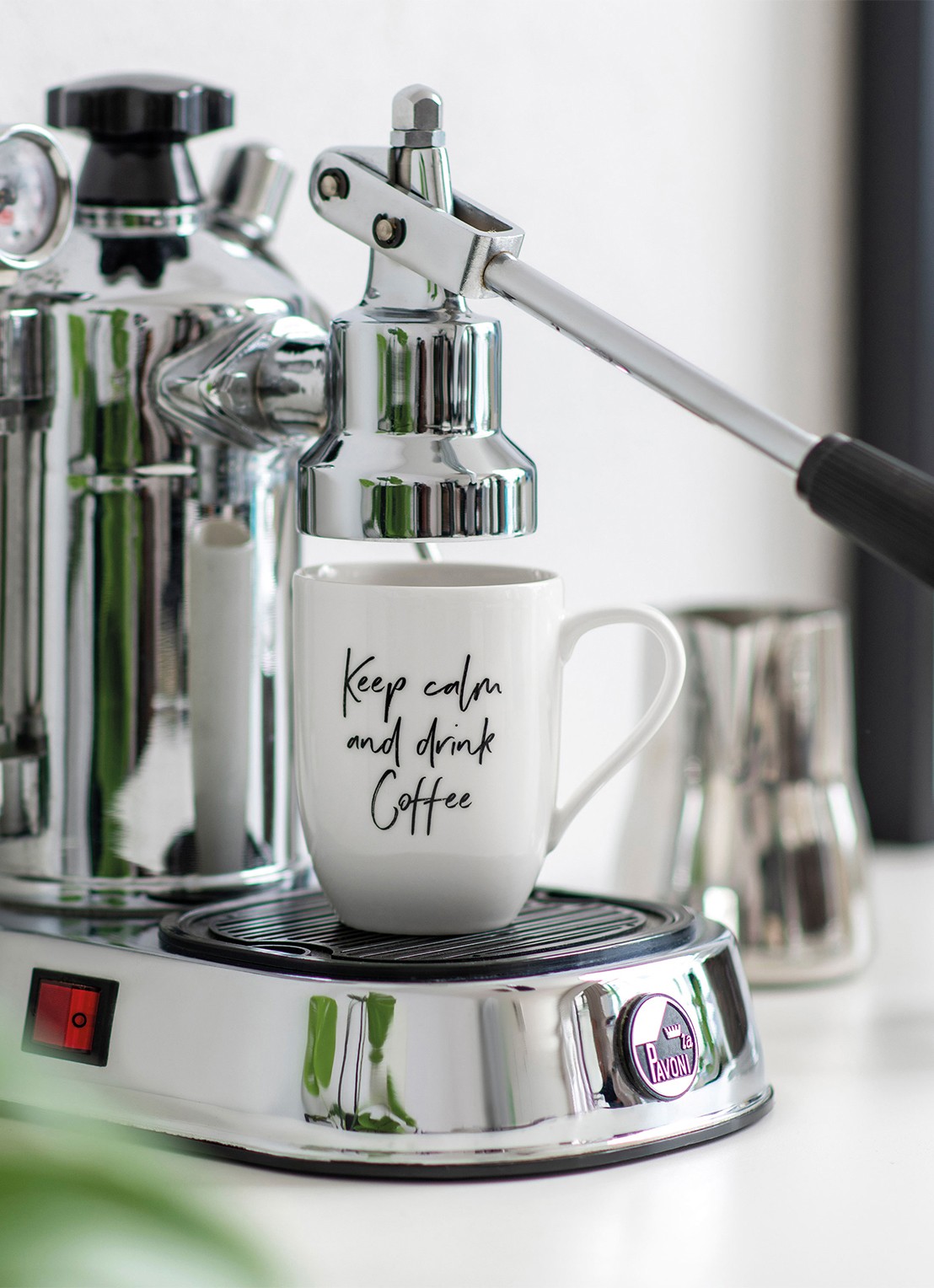 Villeroy & Boch Statement Keep Calm And Drink Coffee kopje 34 cl - voorkant 2 gebroken wit