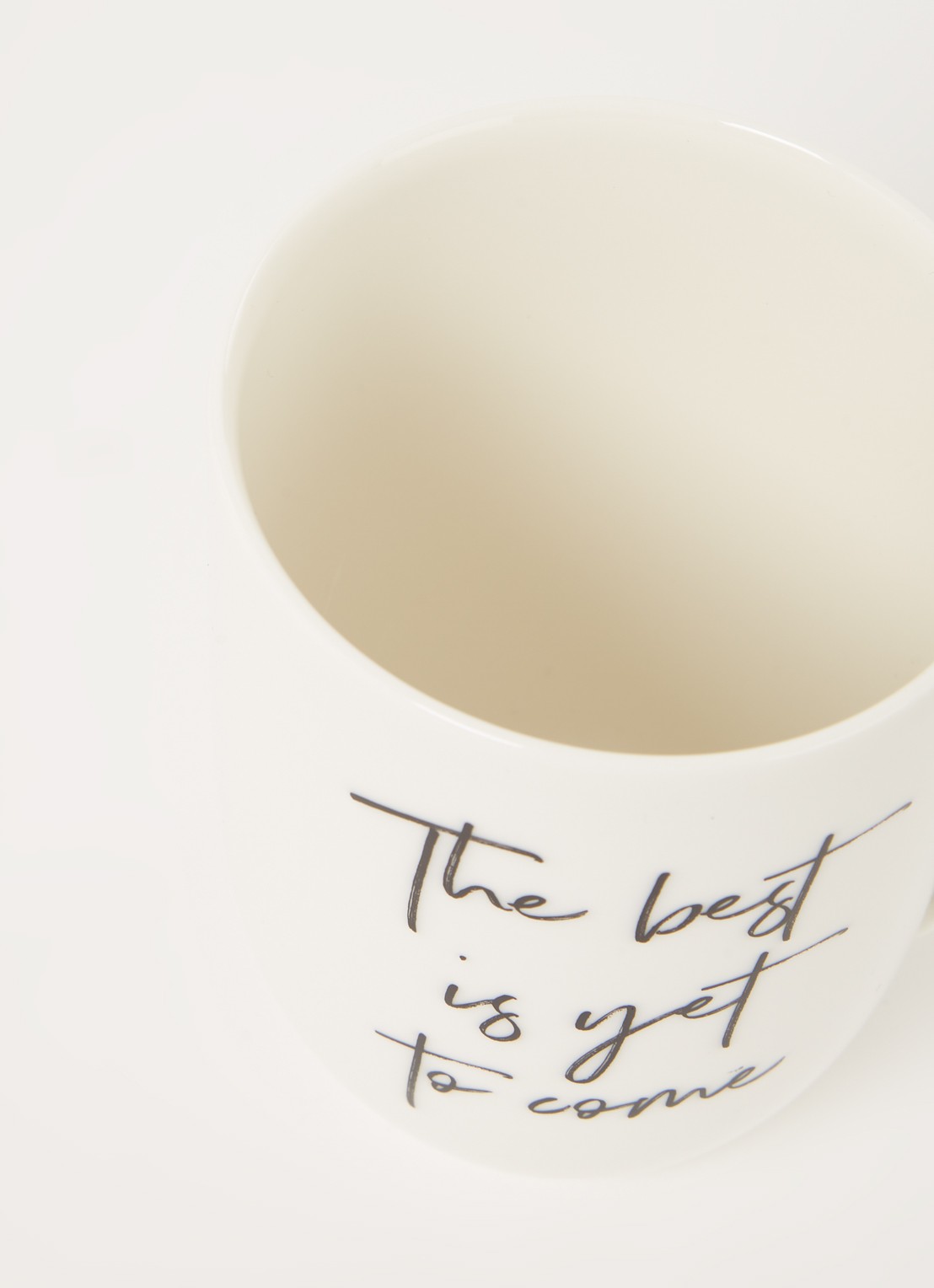 Villeroy & Boch Statement The Best Is Yet To Come kopje 34 cl - detail 3 gebroken wit