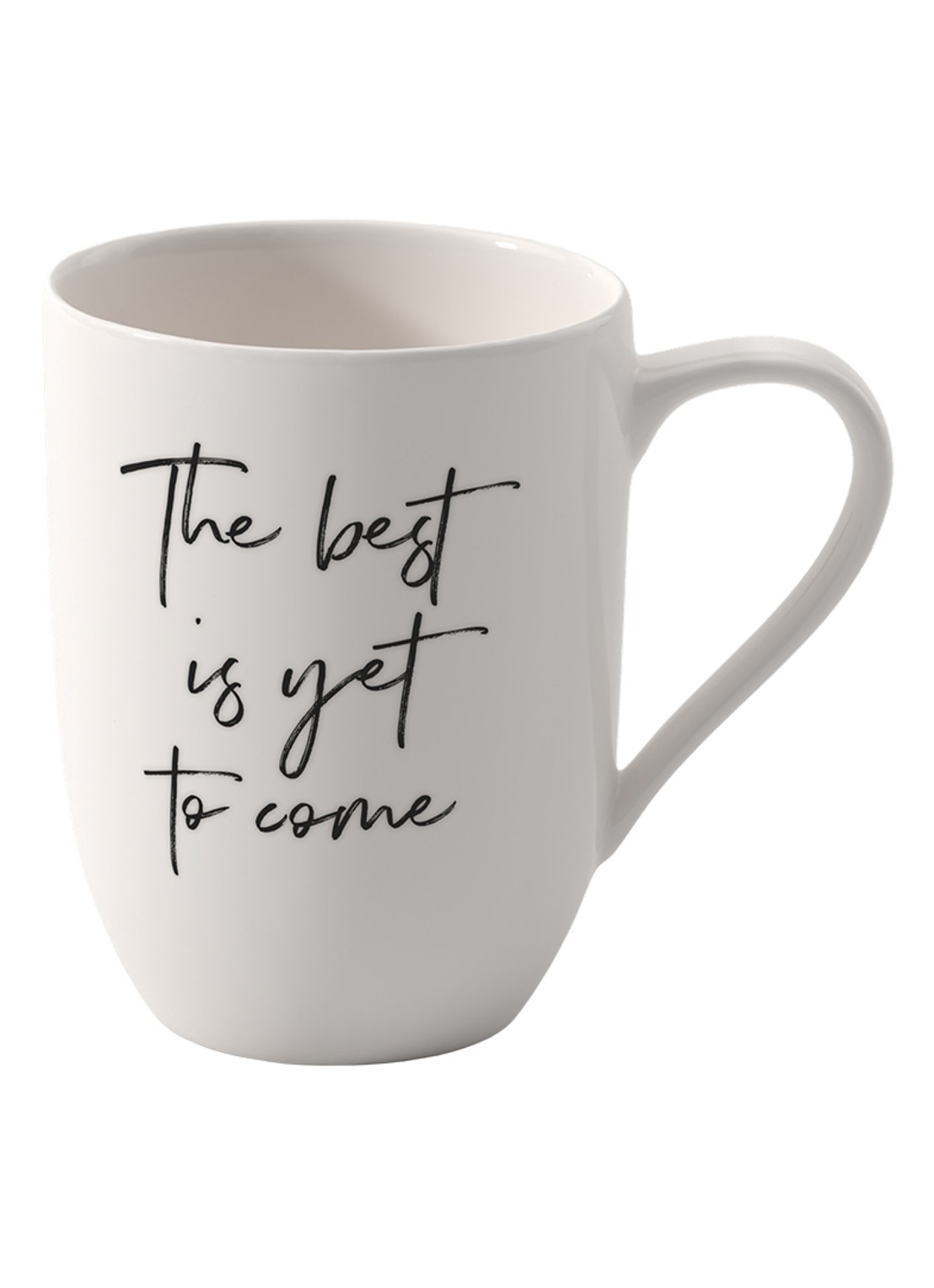 Villeroy & Boch Statement The Best Is Yet To Come kopje 34 cl - voorkant 2 gebroken wit
