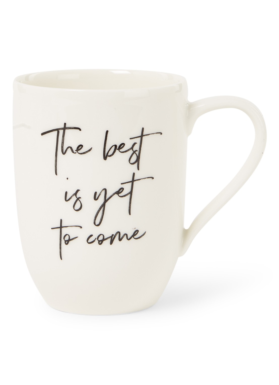 Villeroy & Boch Statement The Best Is Yet To Come kopje 34 cl - voorkant gebroken wit