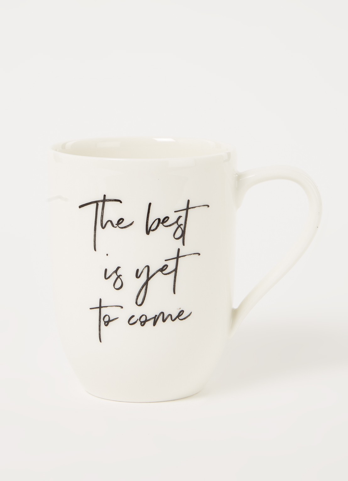 Villeroy & Boch Statement The Best Is Yet To Come kopje 34 cl - voorkant 2 gebroken wit