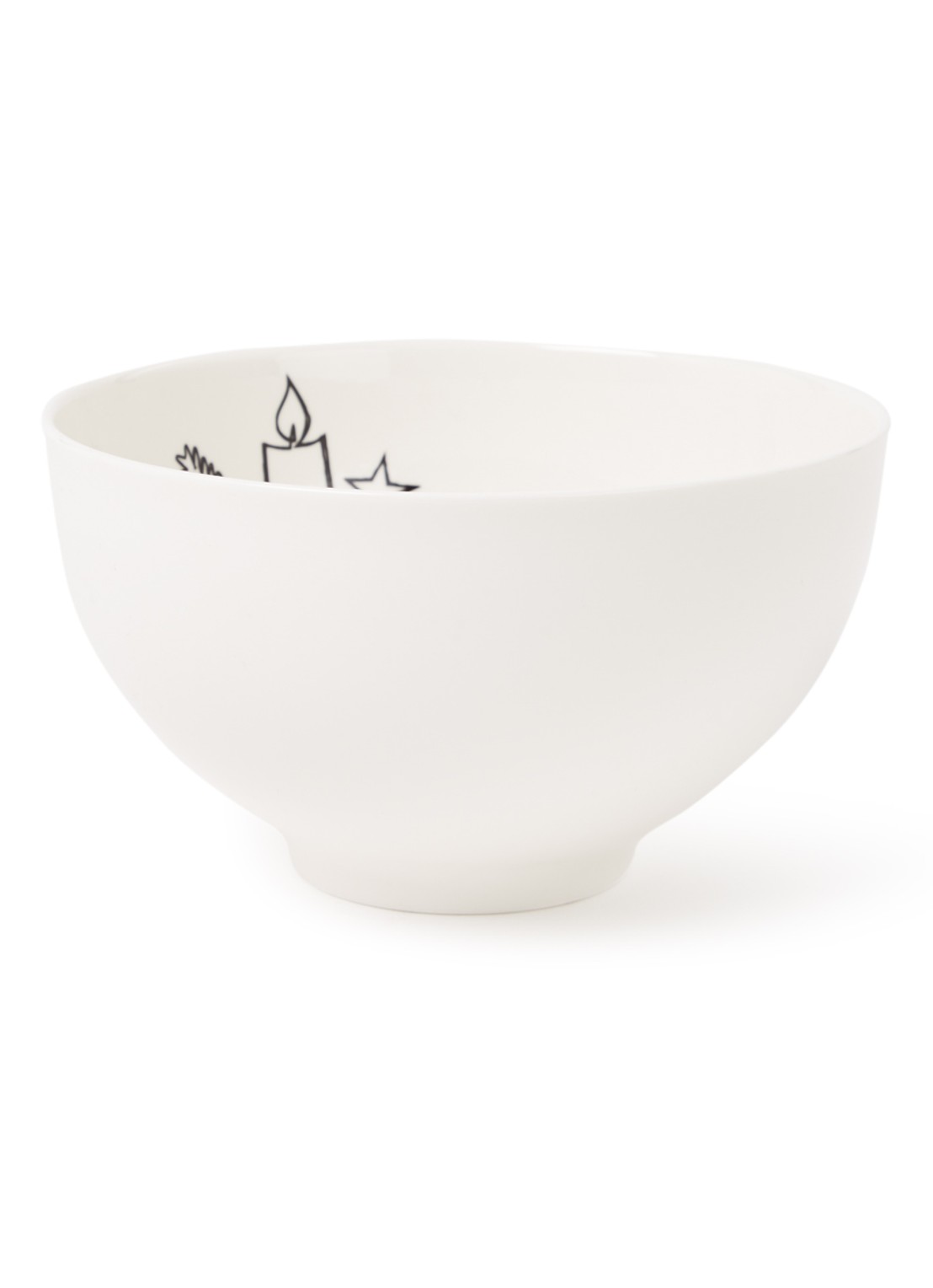 Villeroy & Boch Statement XMAS kom 14 cm - voorkant gebroken wit