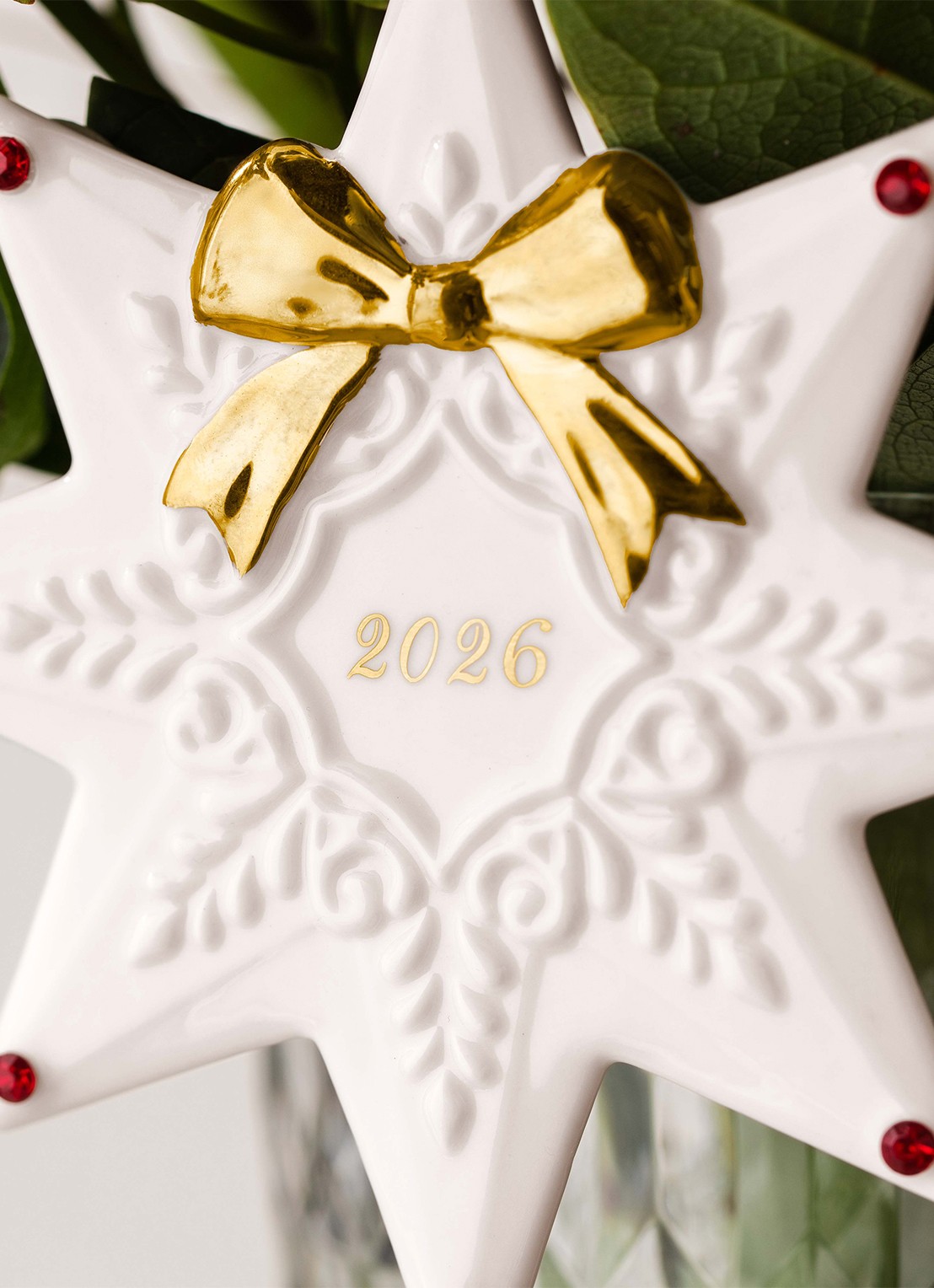 Villeroy & Boch Ster 2026 kersthanger 11,3 cm - achterkant 3 wit