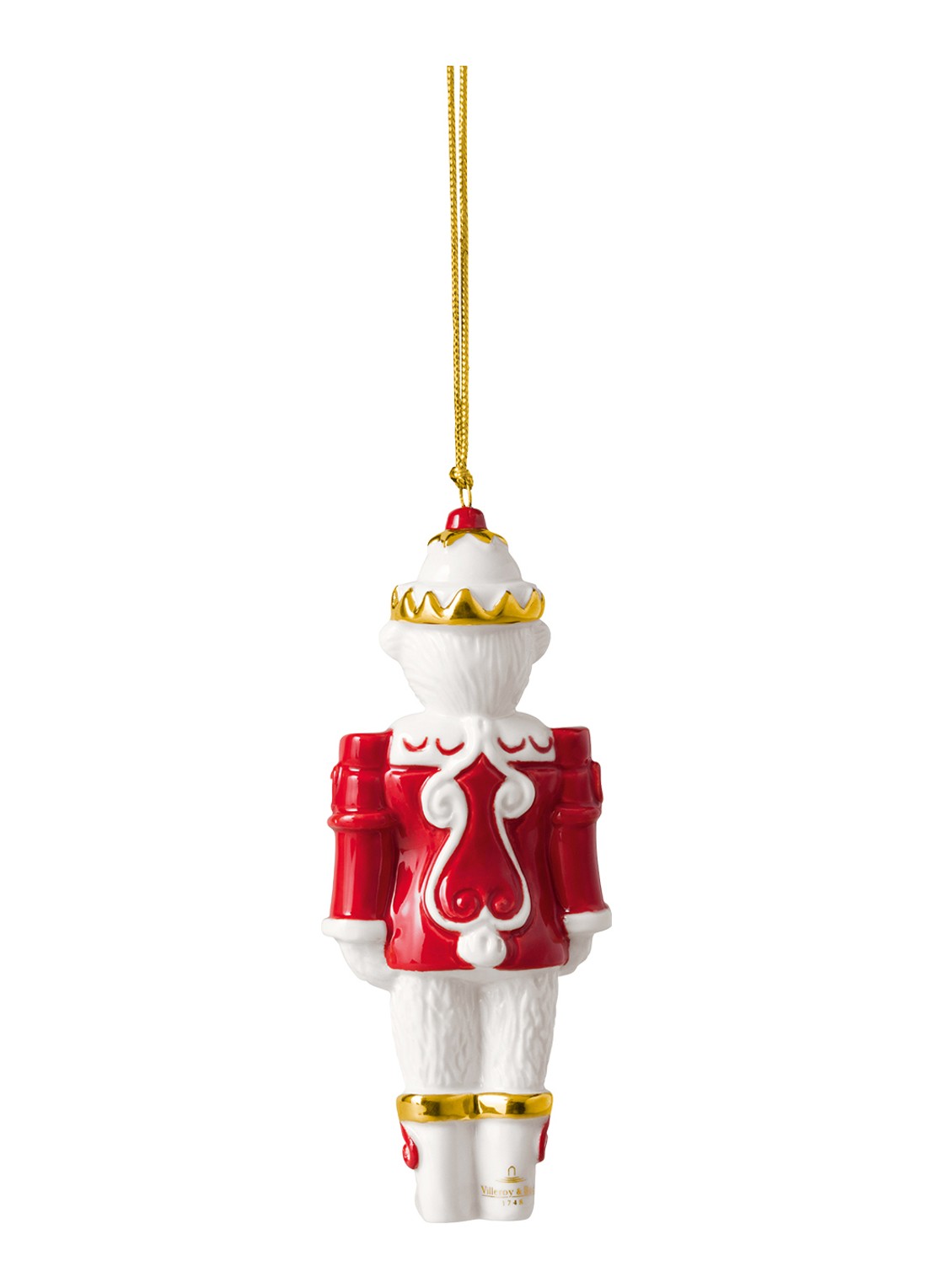 Villeroy & Boch Teddy Notenkraker 2026 kersthanger 11,4 cm - voorkant 5 rood