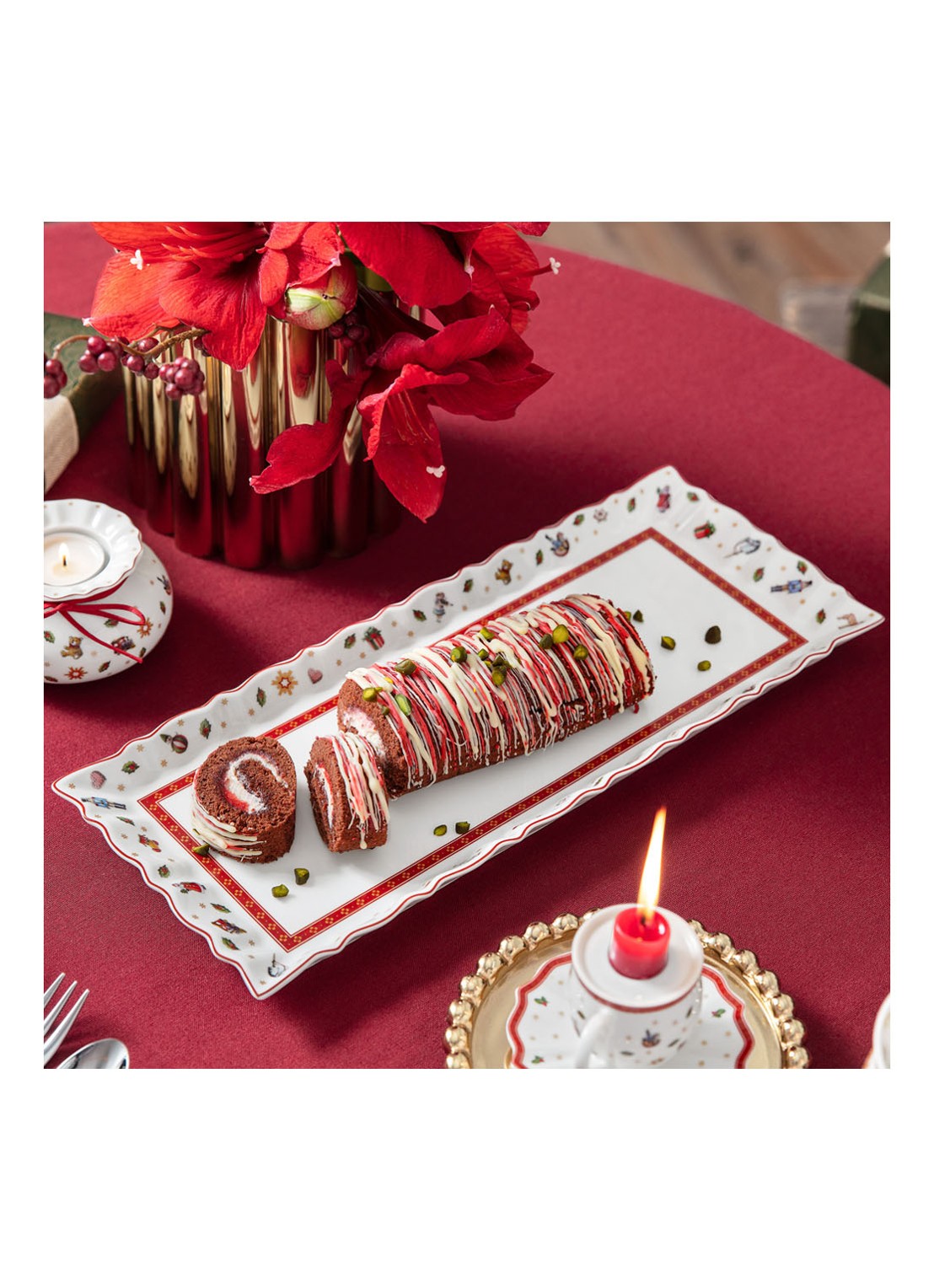 Villeroy & Boch Toy's Delight cakeschaal 39 x 16 cm - detail 5 gebroken wit