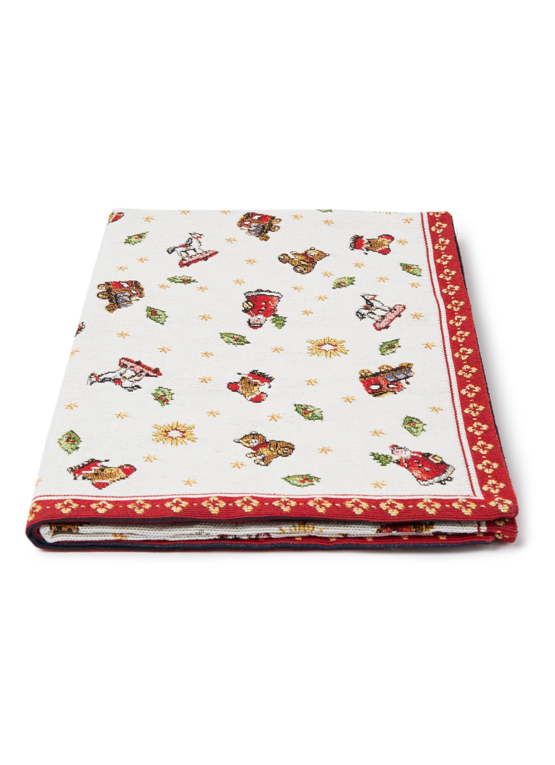 Villeroy & Boch Toy's Delight Gobelin tafelloper in katoenblend 145 x 50 cm - voorkant 3 wit