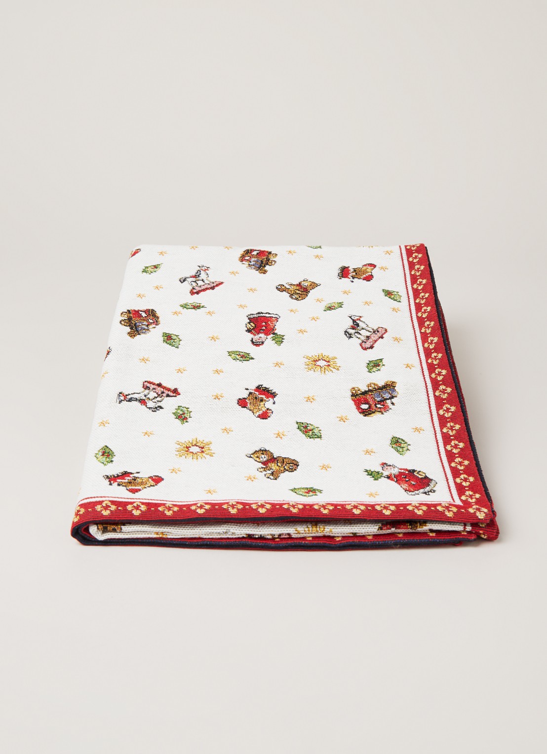 Villeroy & Boch Toy's Delight Gobelin tafelloper in katoenblend 145 x 50 cm - voorkant 4 wit