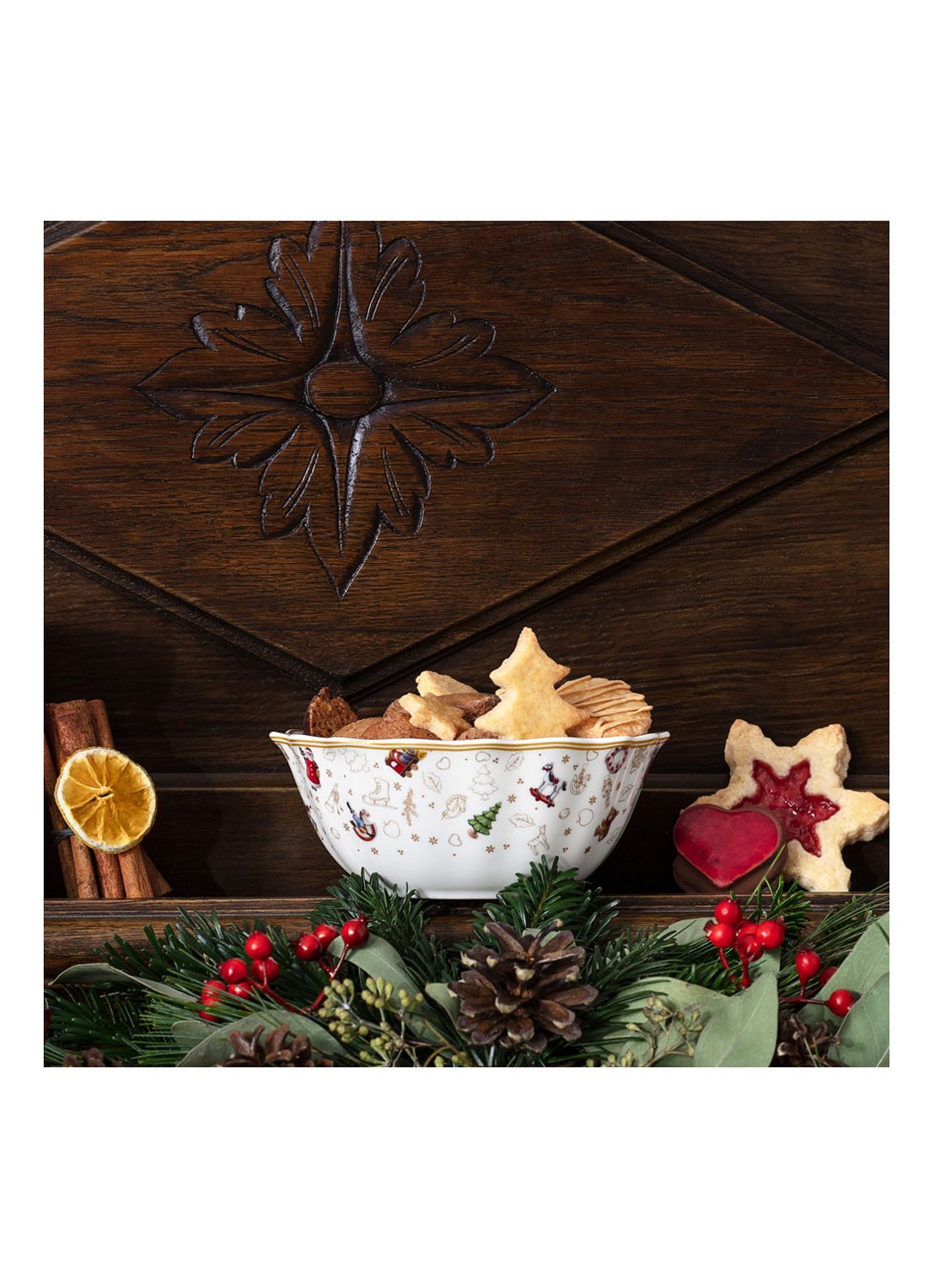 Villeroy & Boch Toy's Delight jubileumseditie kerst kom 15 cm - detail goud