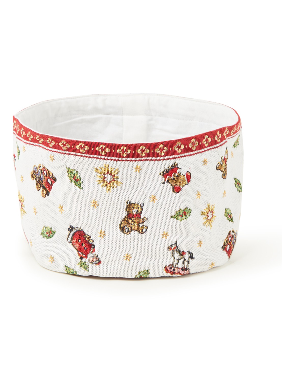Villeroy & Boch Toy's delight kerst broodmand 15 x 23 cm - voorkant gebroken wit