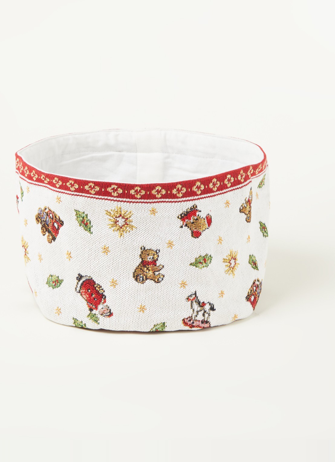 Villeroy & Boch Toy's delight kerst broodmand 15 x 23 cm - voorkant 2 gebroken wit